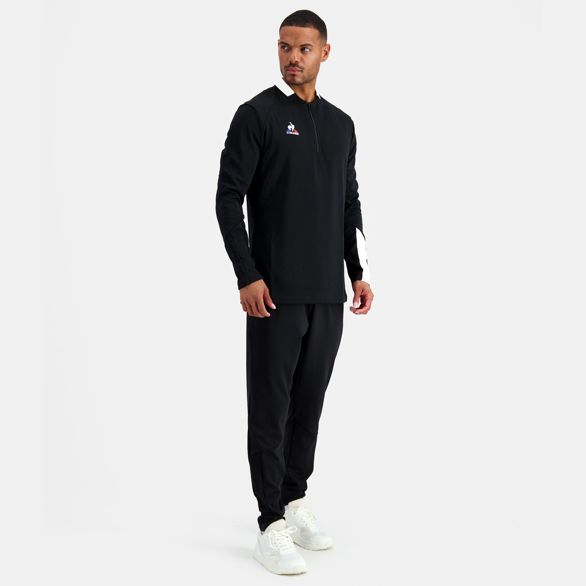 2220025-N°1 TRAINING Sweat 3/4 Zip M black  | Sudadera Hombre