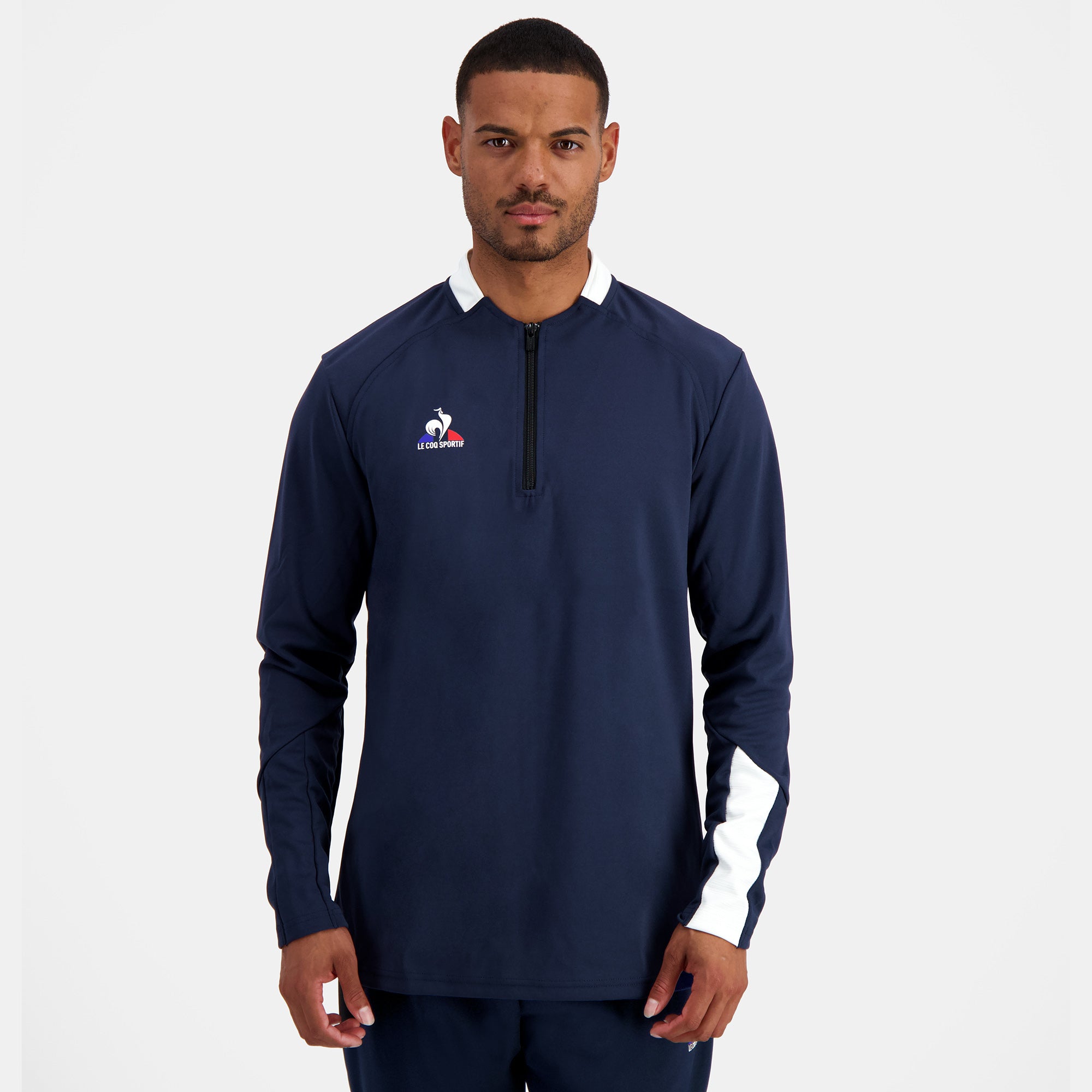 2220026-N°1 TRAINING Sweat 3/4 Zip M dress blues  | Sudadera Hombre