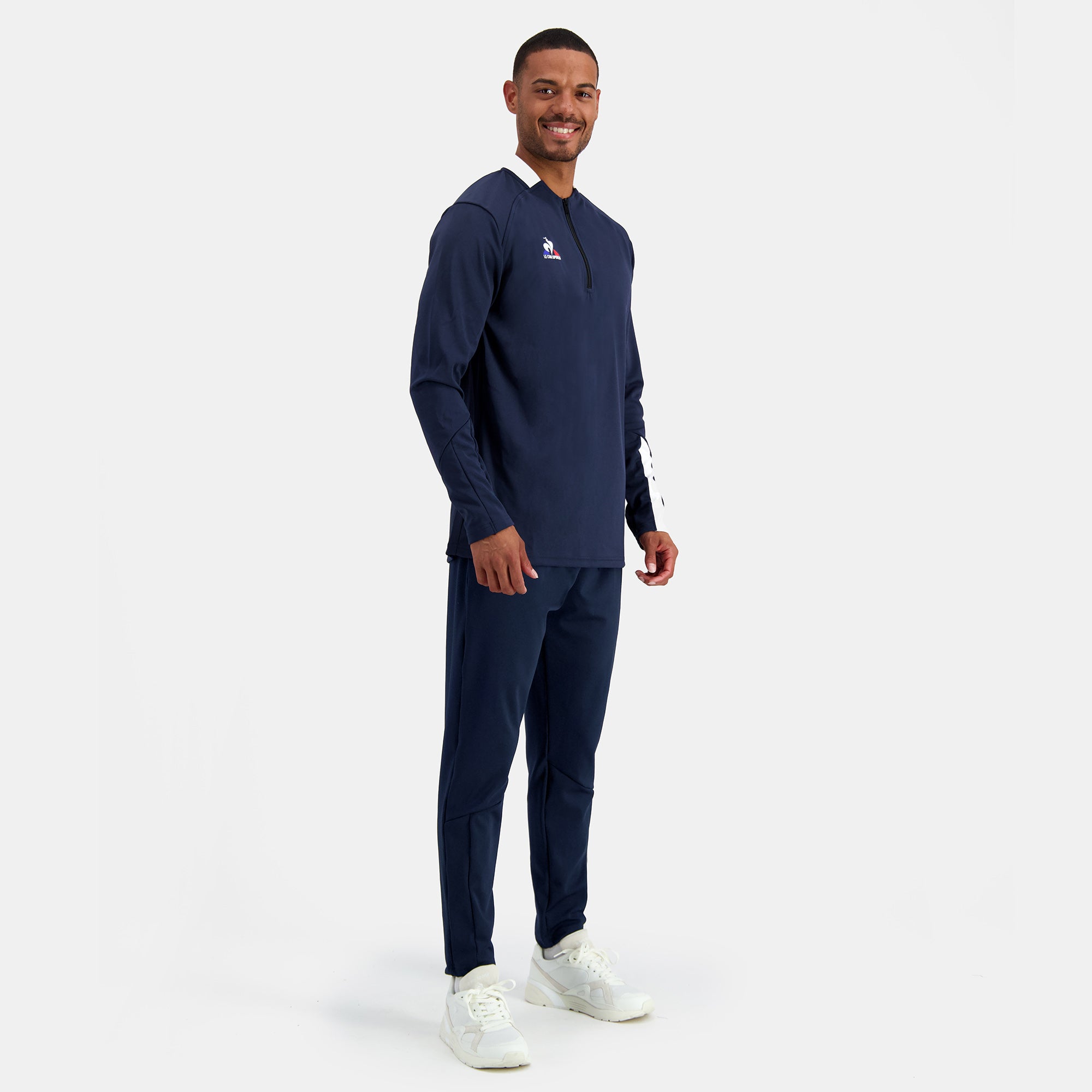 2220026-N°1 TRAINING Sweat 3/4 Zip M dress blues | Sweat Homme