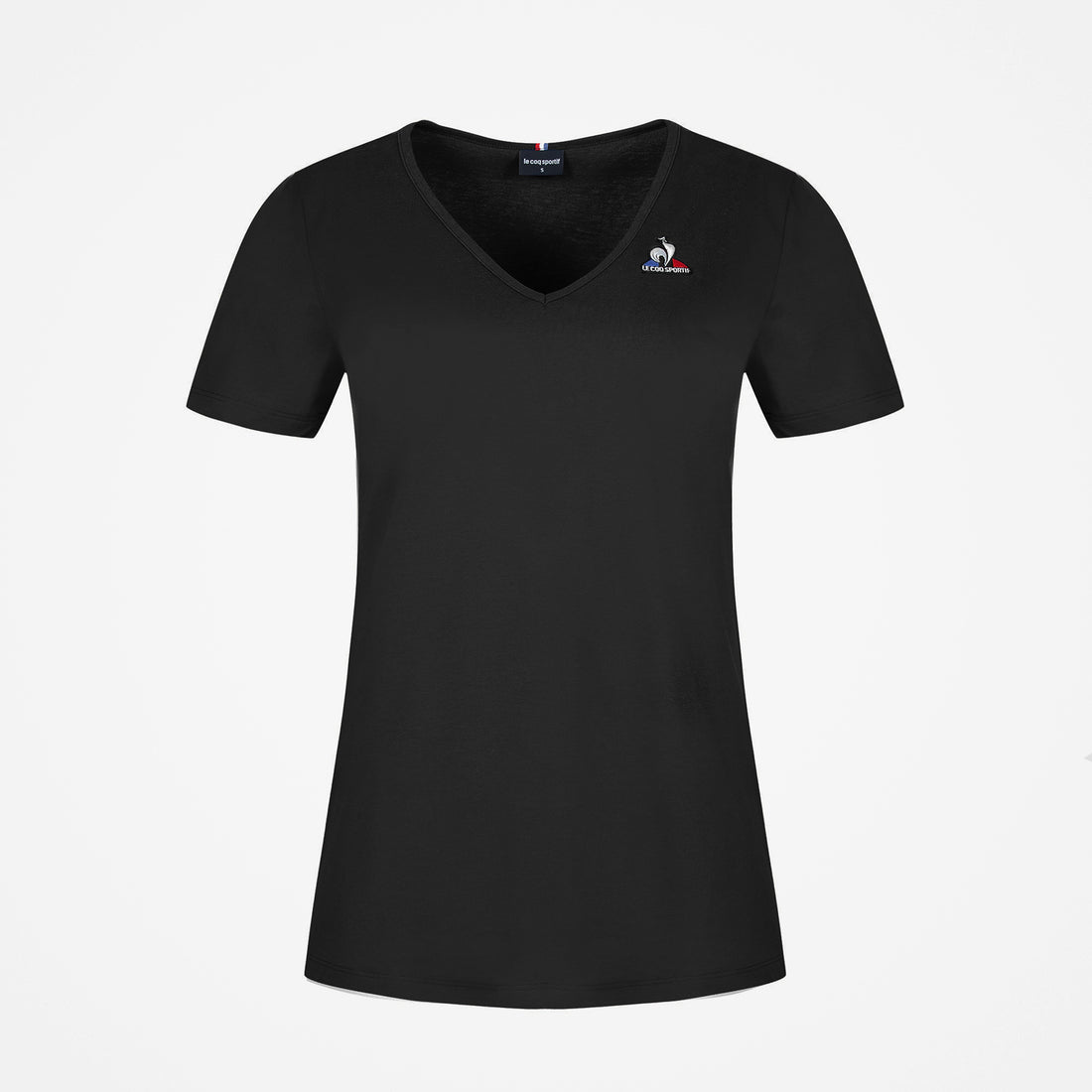 2220568-ESS Tee SS Col V N°1 W black  | T-Shirt für Damen