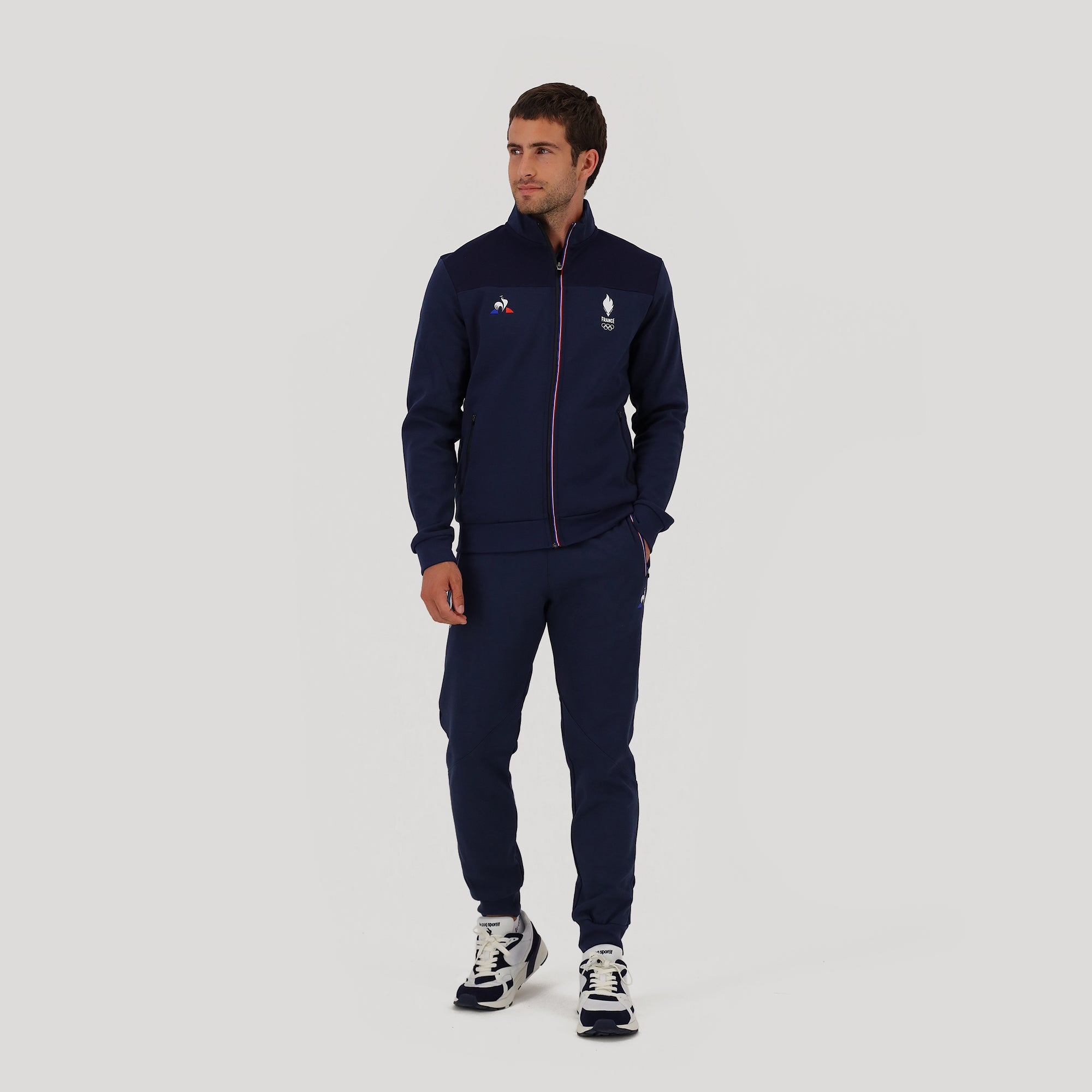 2221297-EFRO 22 FZ Sweat PRES.N°1 M dress blues  | Felpa Con Zip Uomo