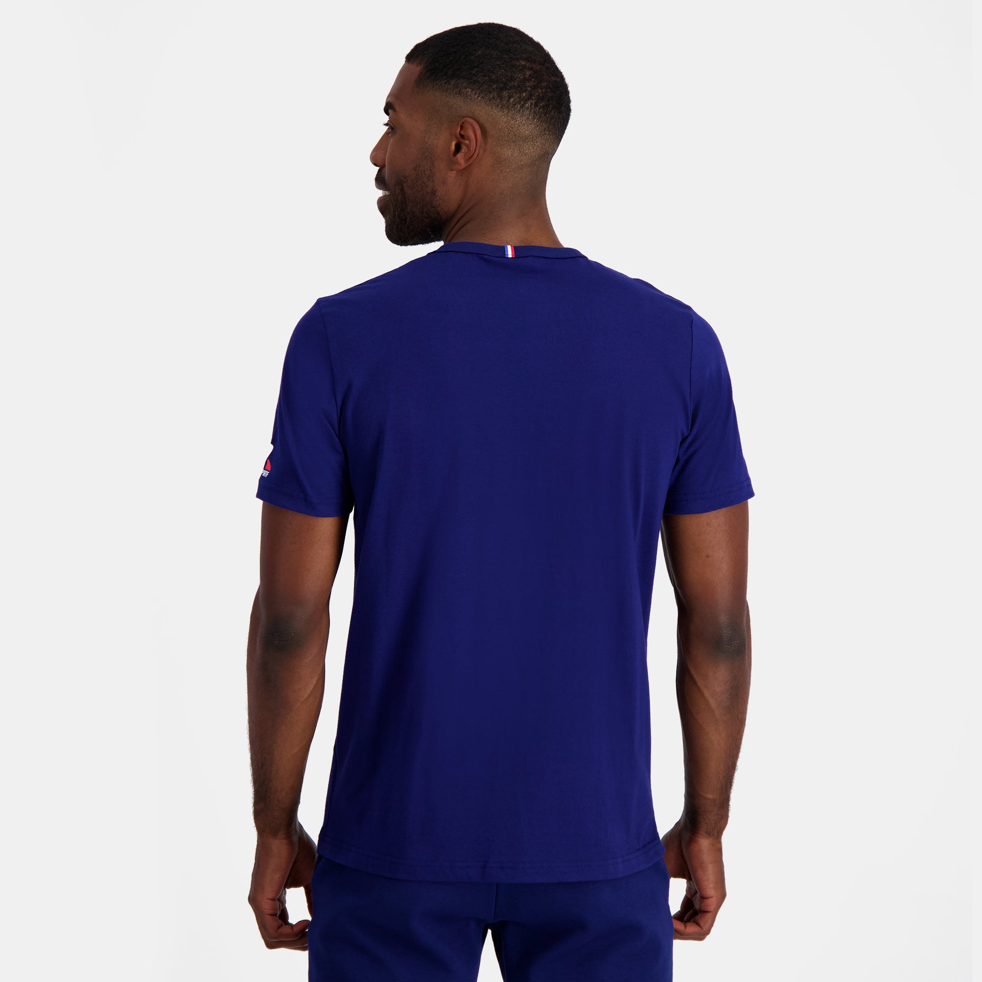 2320104-FFR FANWEAR Tee SS N°1 M bleu FR intense  | Camiseta Hombre Logo arche