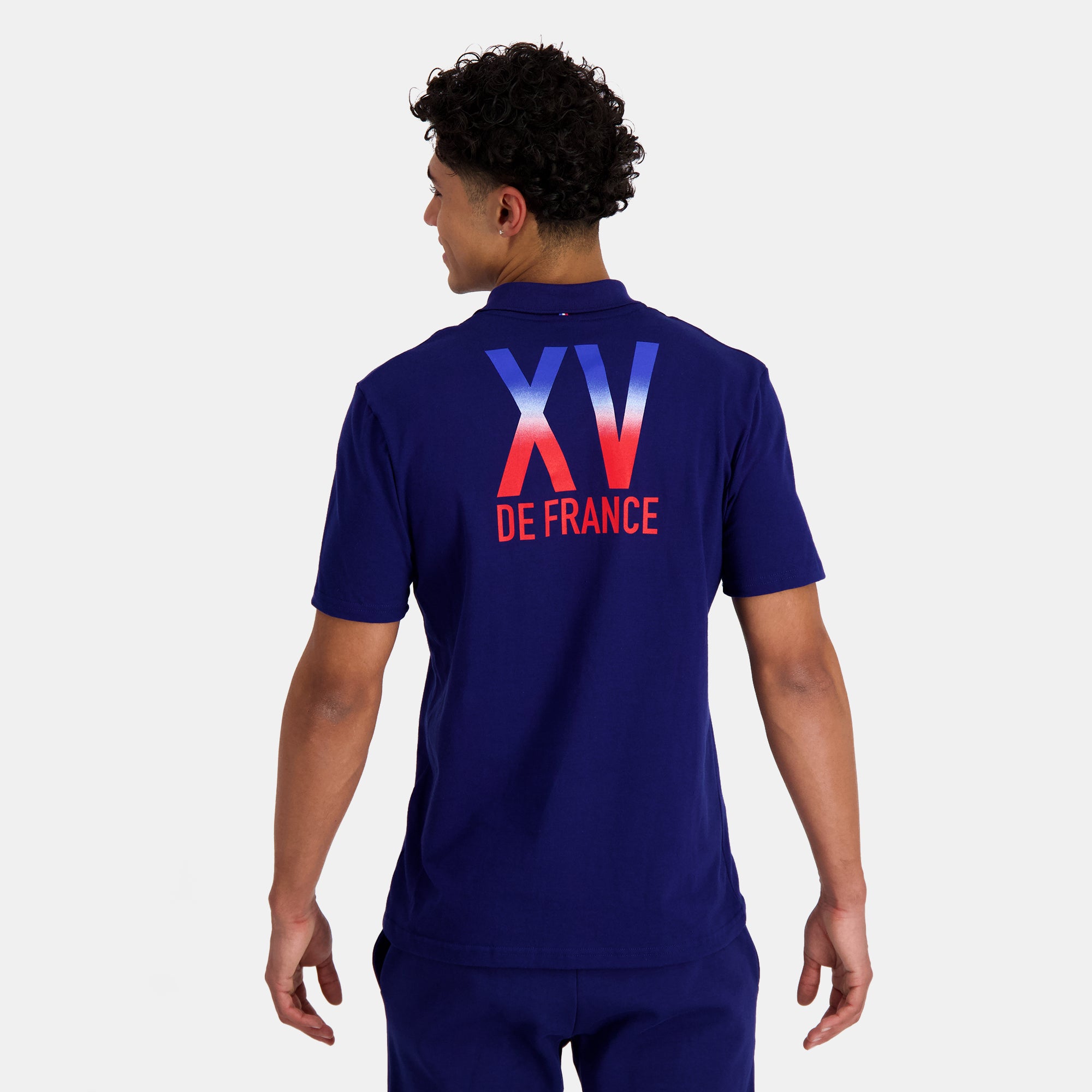2320111-FFR FANWEAR Polo SS N°1 M bleu FR intens  | Polo Shirt for men XV de France