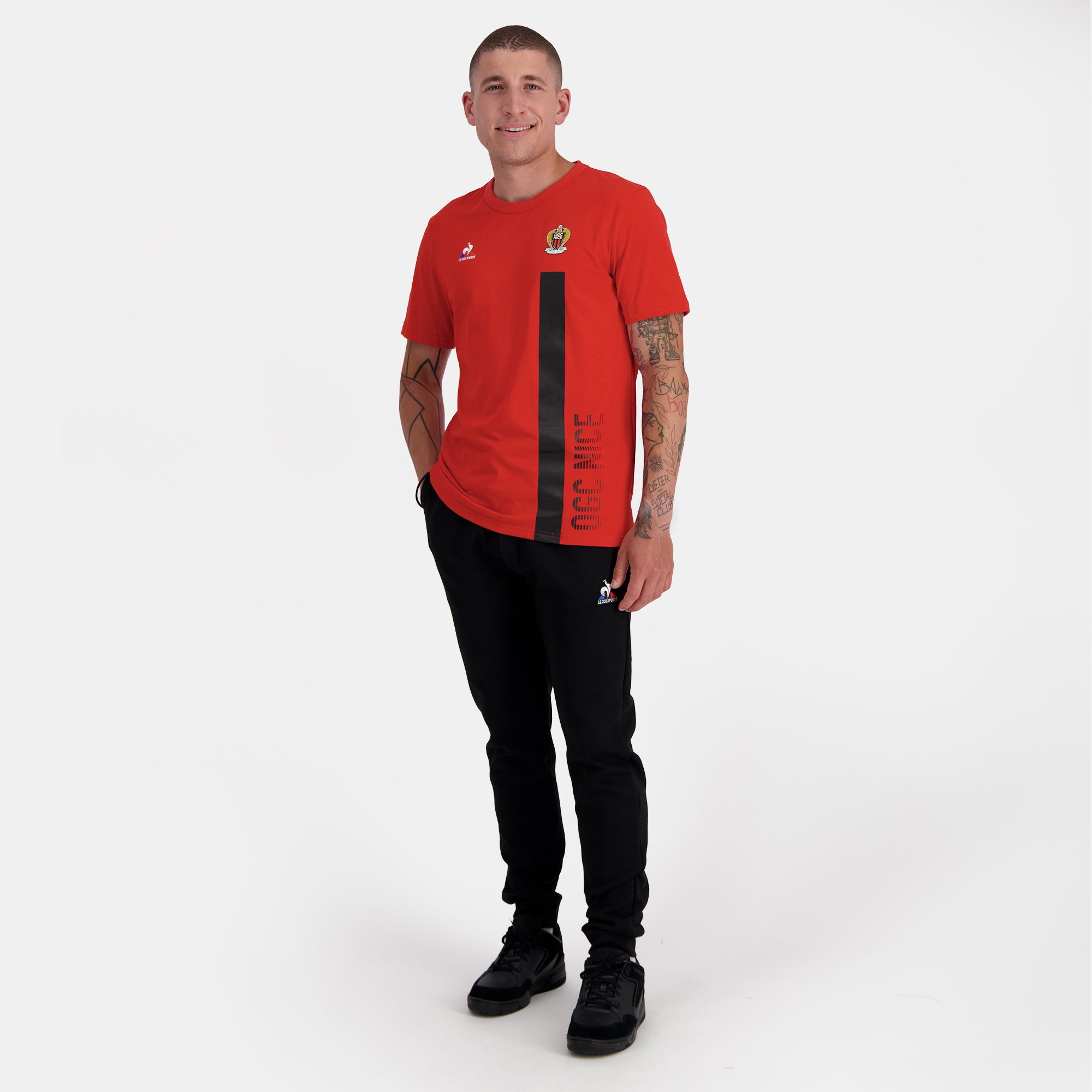 2321040-OGC NICE FANWEAR Tee SS N°1 M red N/blac | T-shirt Homme
