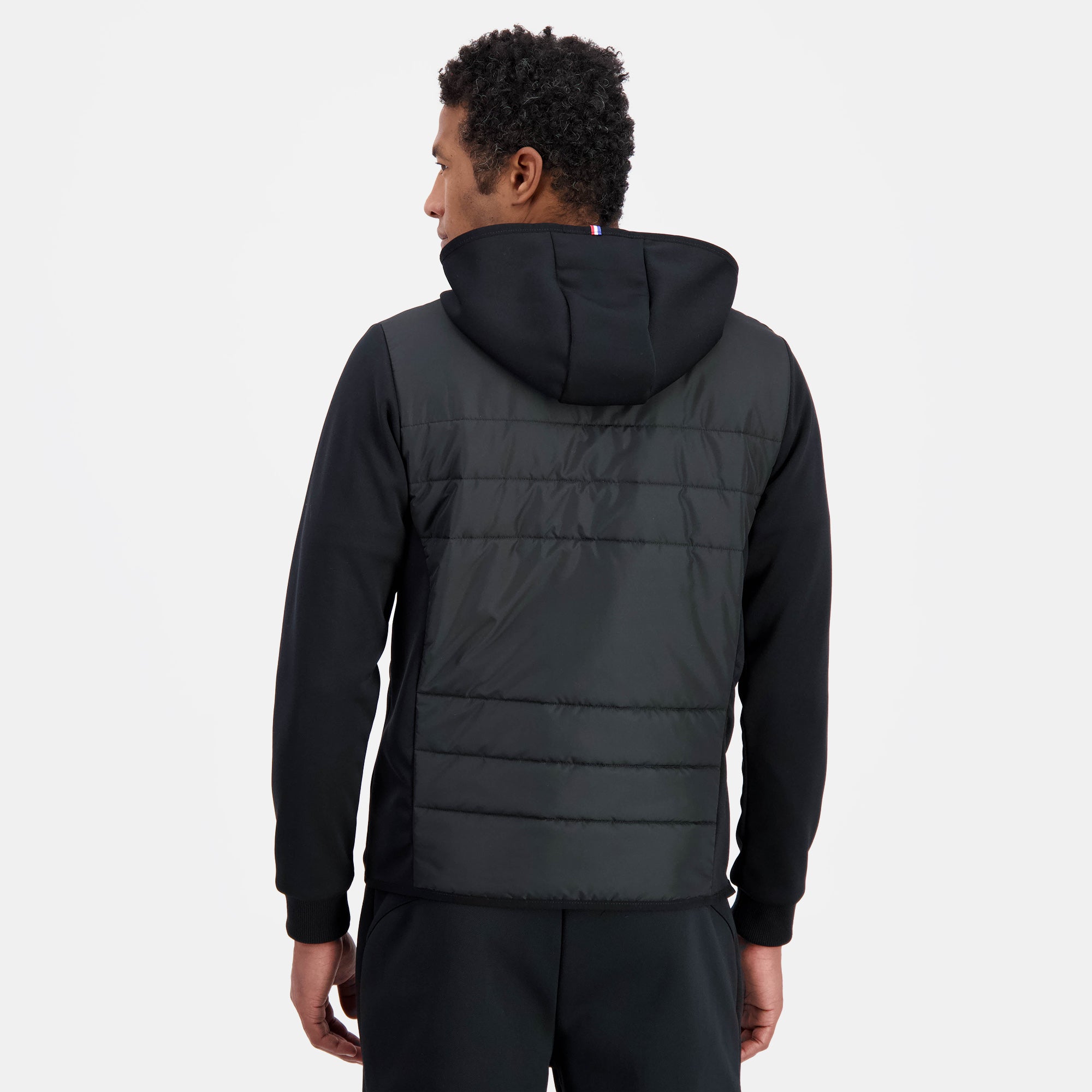 2321260-ESS T/T Hoody hybride N°1 M black  | Felpa Con Cappuccio Con Zip hybride déperlant Uomo