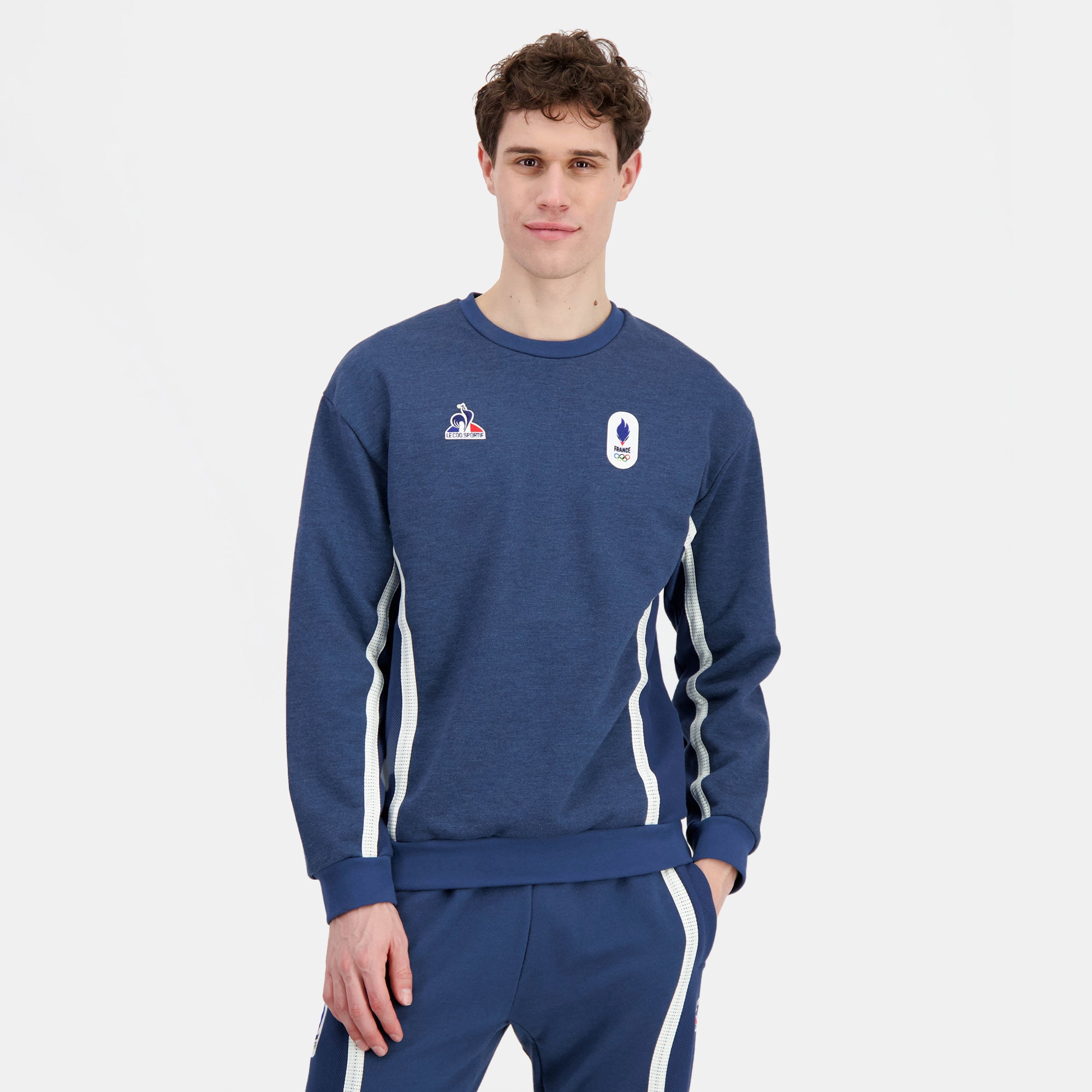 2410049-EFRO 24 Crew Sweat N°1 M insignia blue  | Felpa A Girocollo Unisex