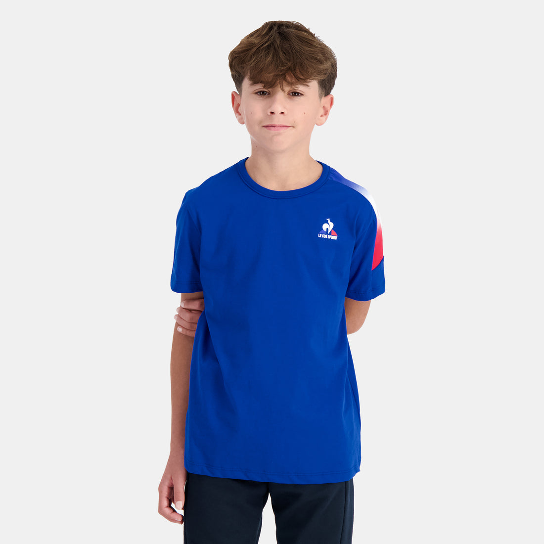 2410145-TRI Tee SS N°1 Enfant bleu electro  | Camiseta para Niño