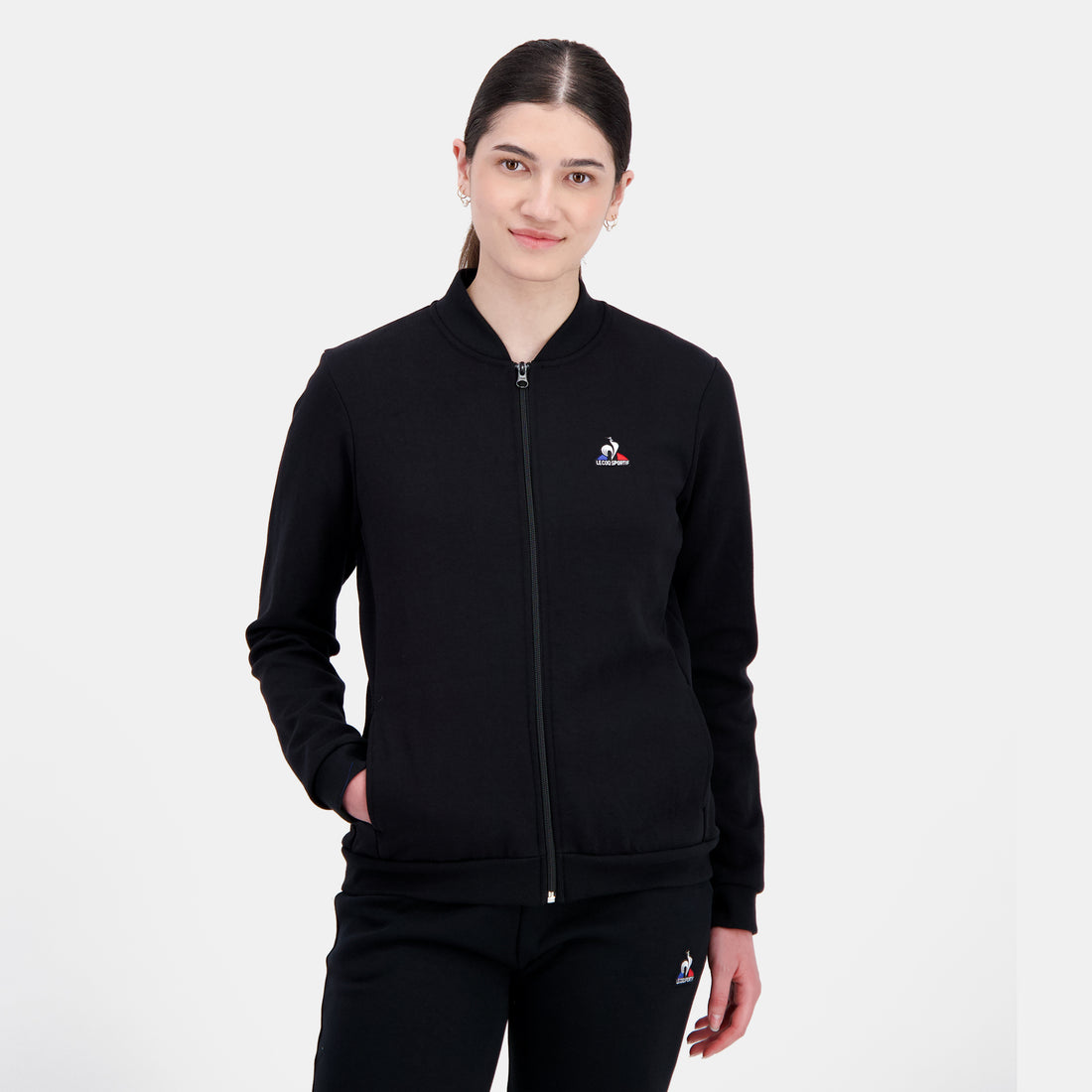 2410166-ESS FZ Sweat N°1 W black  | Sweatshirt für Damen