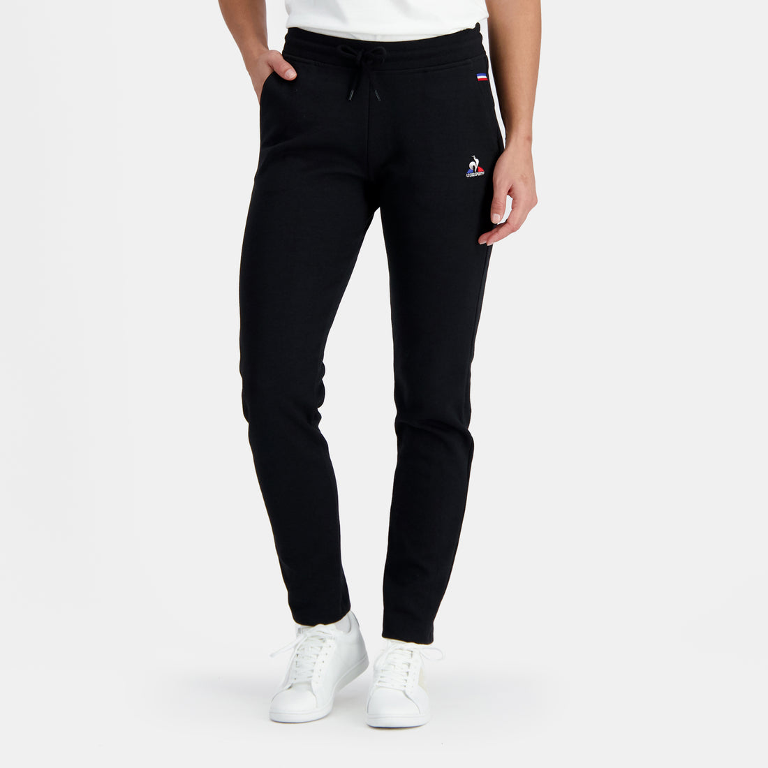 2410176-ESS Pant Slim N°1 W black  | Pantaloni Slim Donna