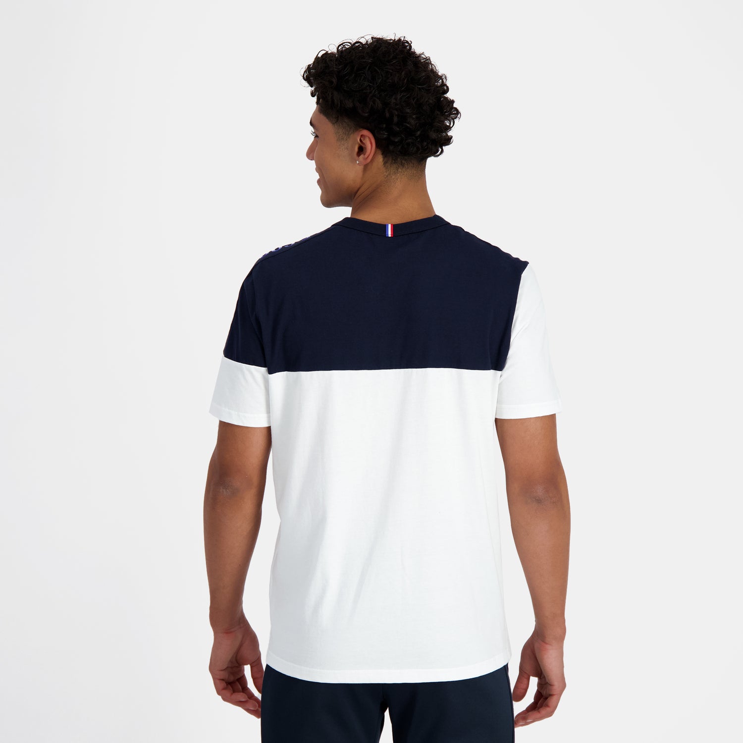 2410203-TRI Tee SS N°2 M new optical white/bleu  | T-Shirt for men