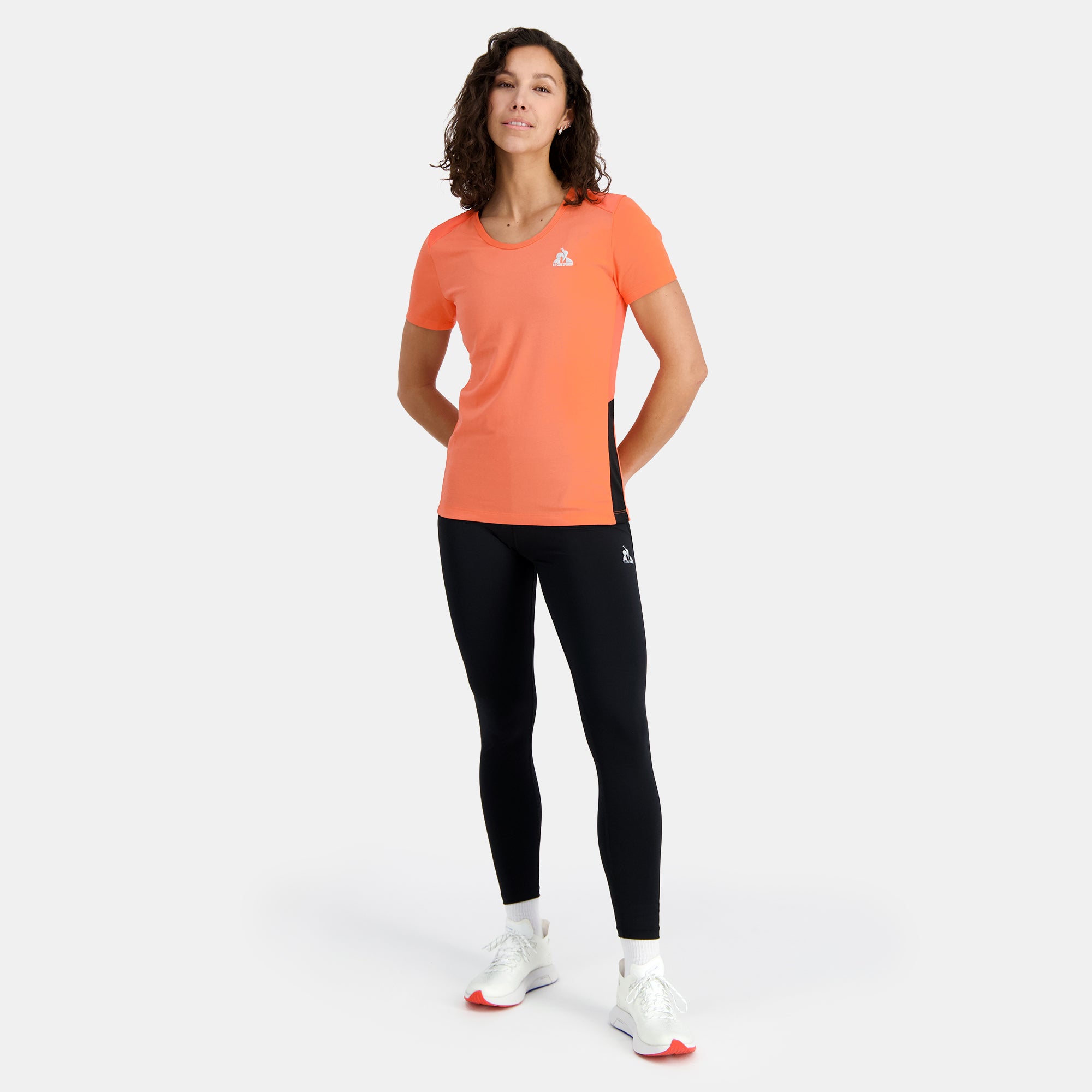 2410234-TRAINING Tee SS N°1 W orange perf/black  | T-Shirt for women
