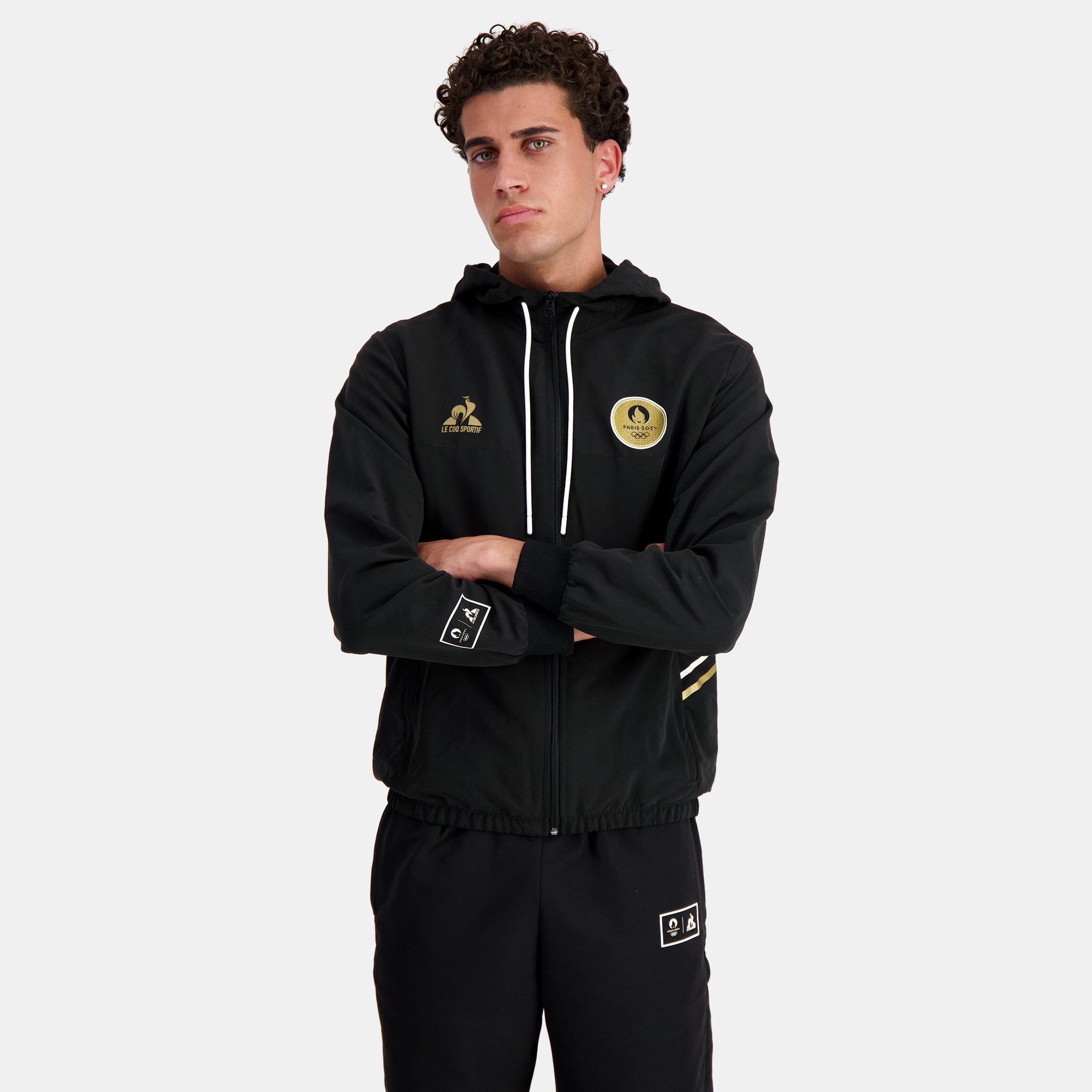 2410322-FOOT P24 FZ Hoody N°1 M black  | Felpa Con Cappuccio Con Zip Uomo