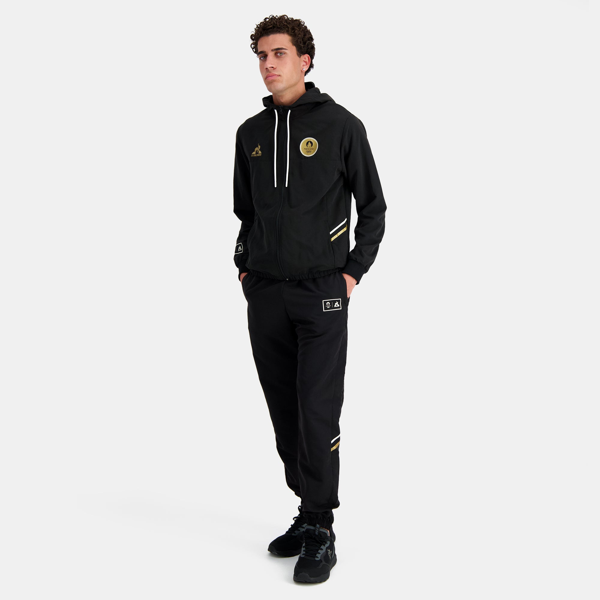 2410322-FOOT P24 FZ Hoody N°1 M black | Sweat zippé à capuche Homme