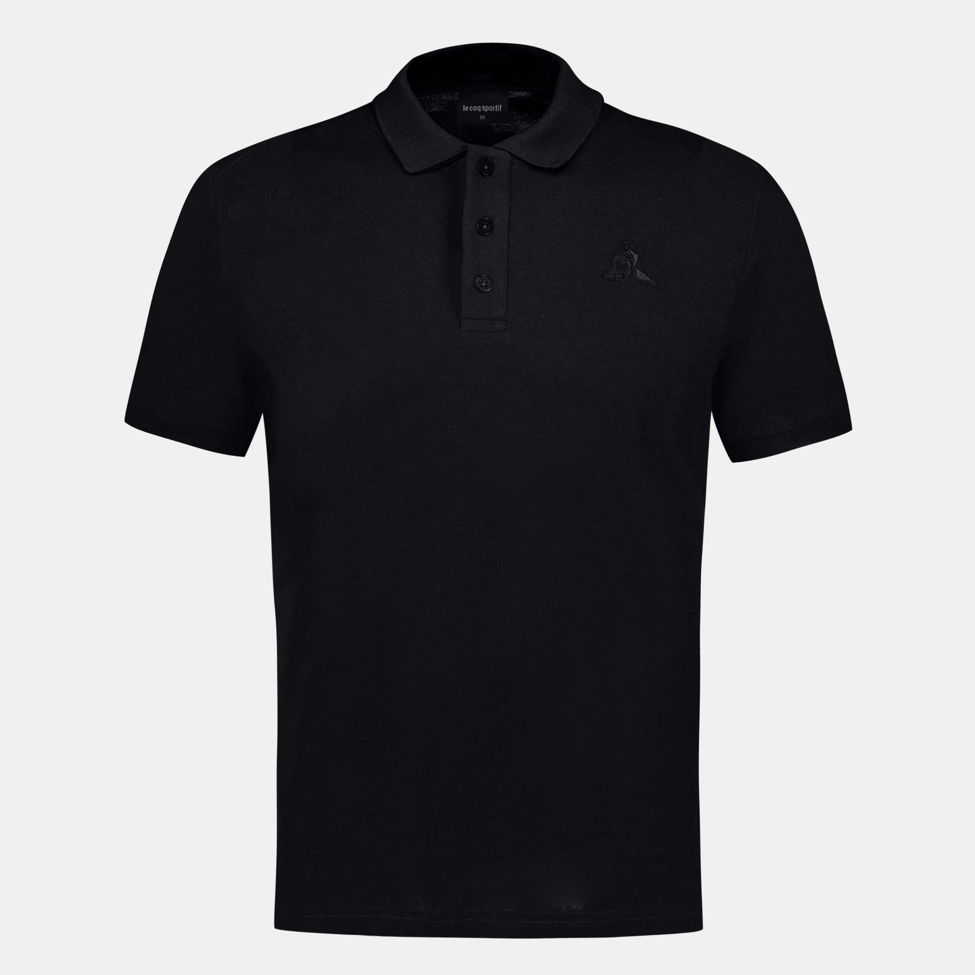 2410410-ESS T/T Polo SS N°1 M black  | Polo Hombre en jersey piqué coton