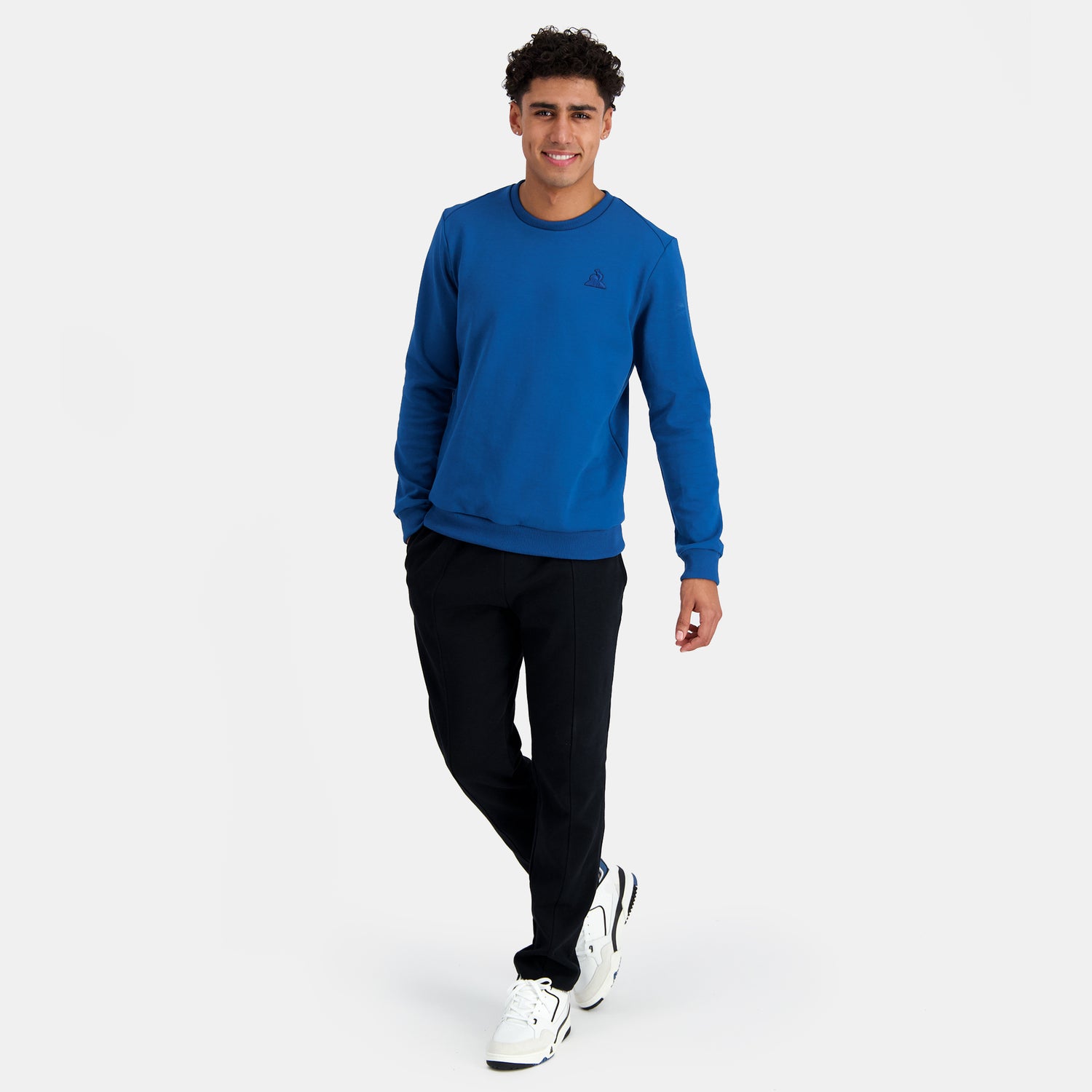 2410414-ESS T/T Crew Sweat N°1 M bleu perf  | Round-Neck Sweatshirtshirt for men