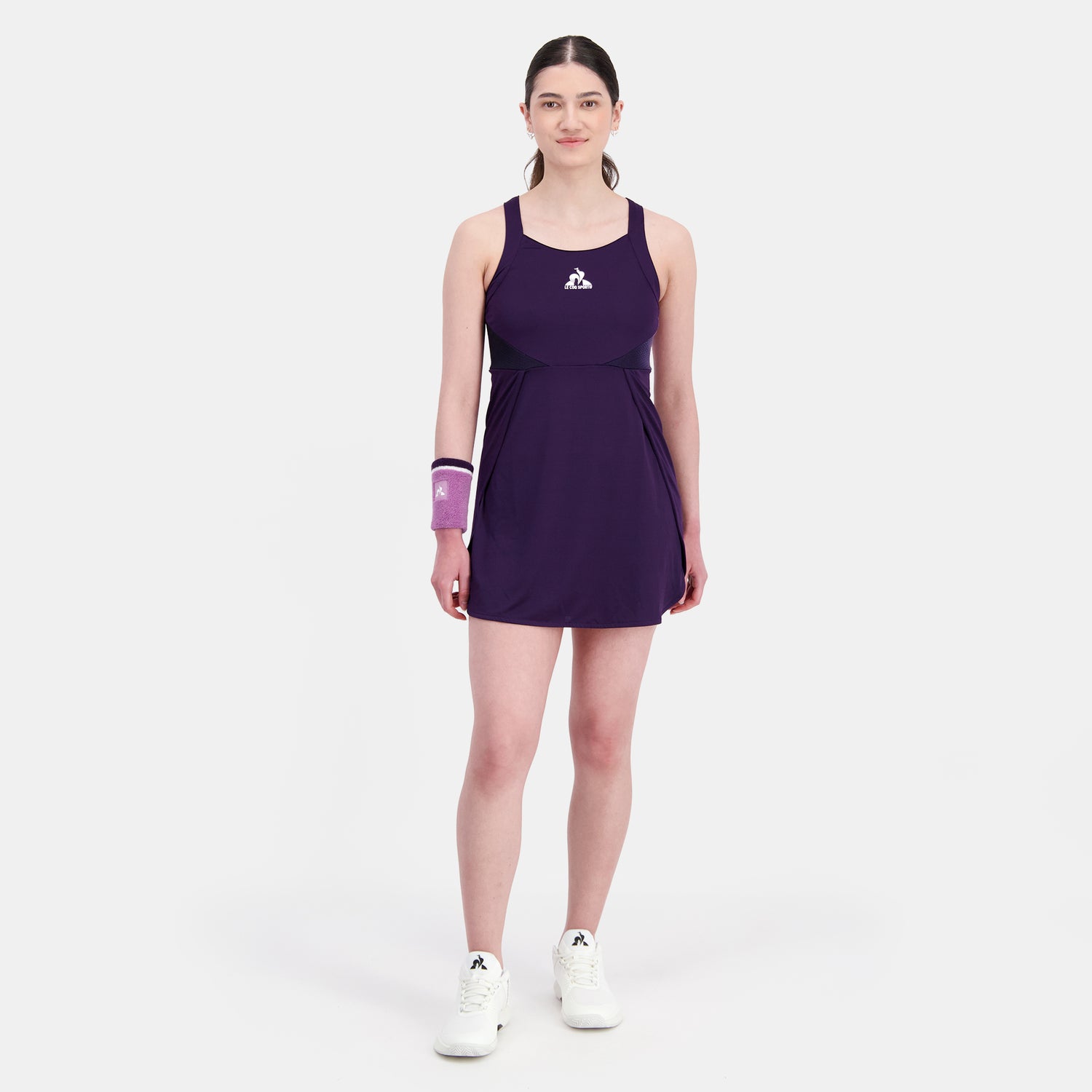 2410524-TENNIS PRO Robe 24 W purple velvet  | Dress for women
