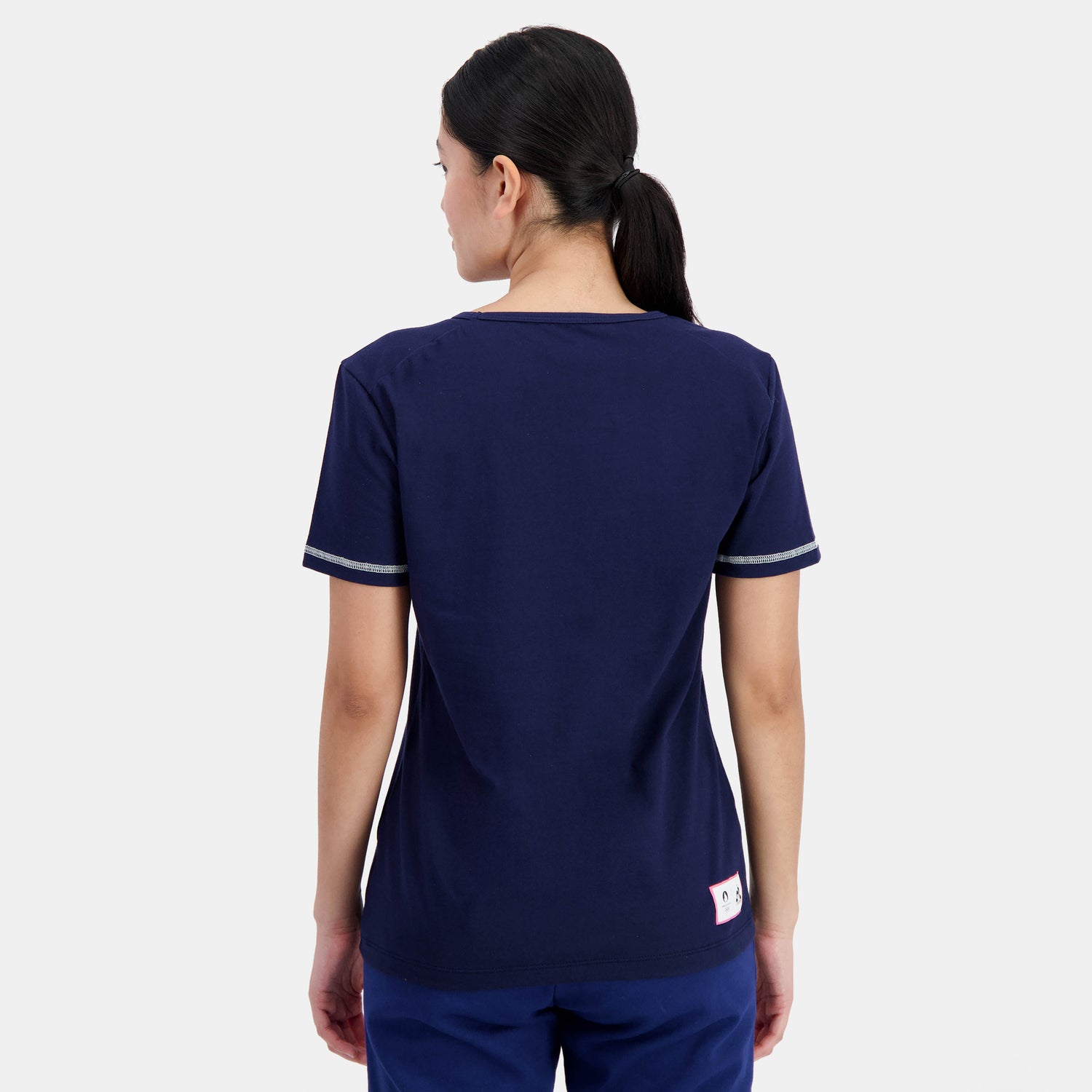 2410584-GRAPHIC P24 Tee SS Col V N°1 W bleu nuit  | Camiseta Mujer