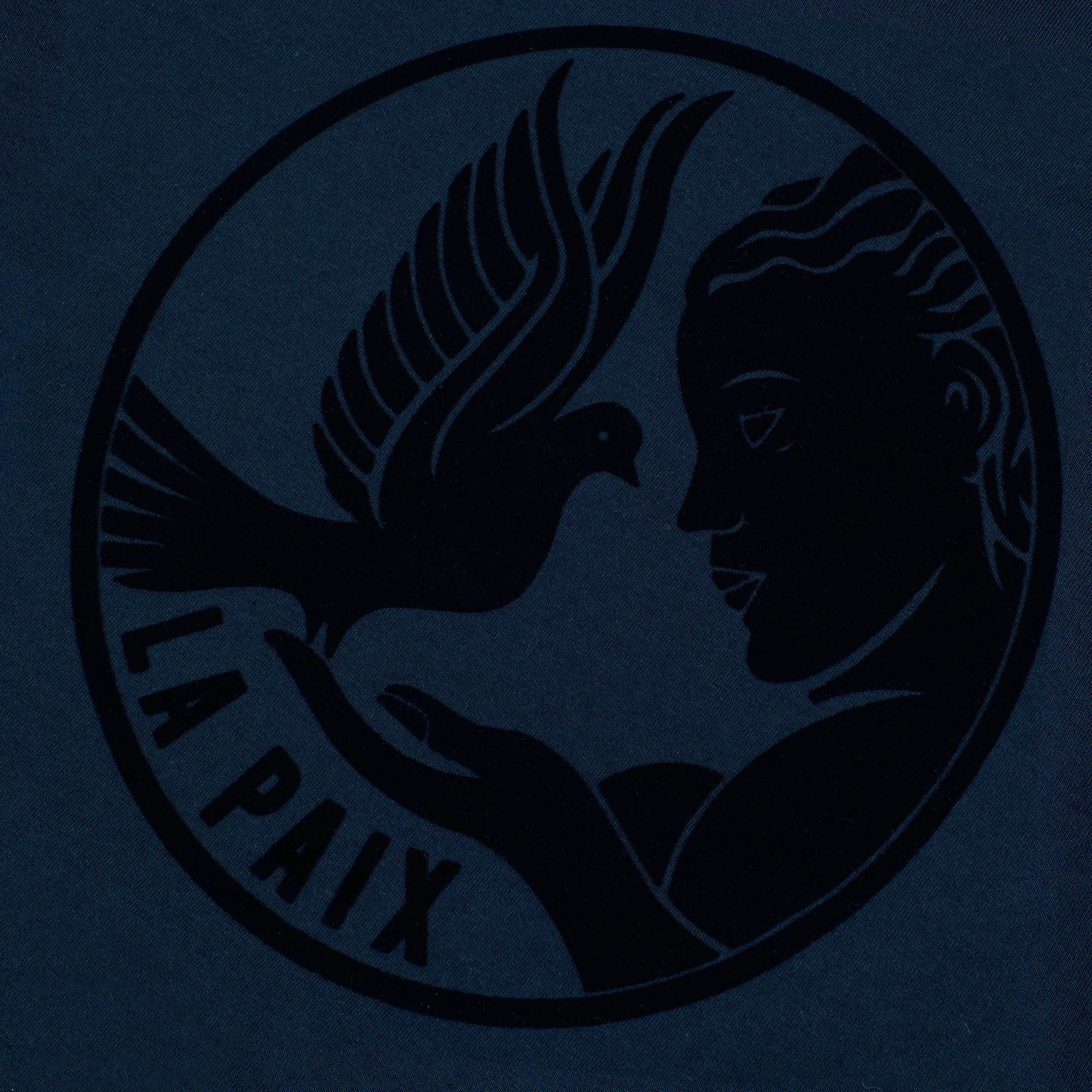2411178-LA PAIX Crew Sweat N°1 M sky captain  | Round-Neck Sweatshirtshirt motif «La Paix» for men