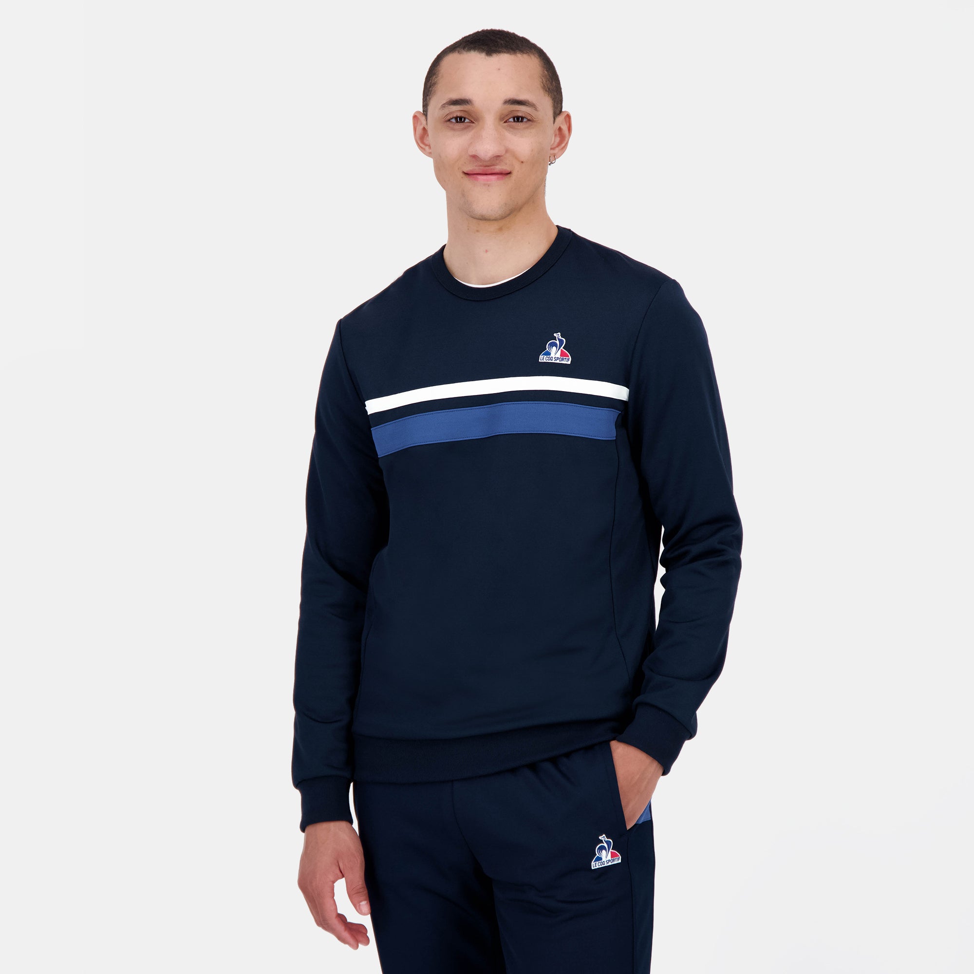 2520338-HERITAGE SP Crew SWEAT N°1 M sky captain | Sweat col rond Homme