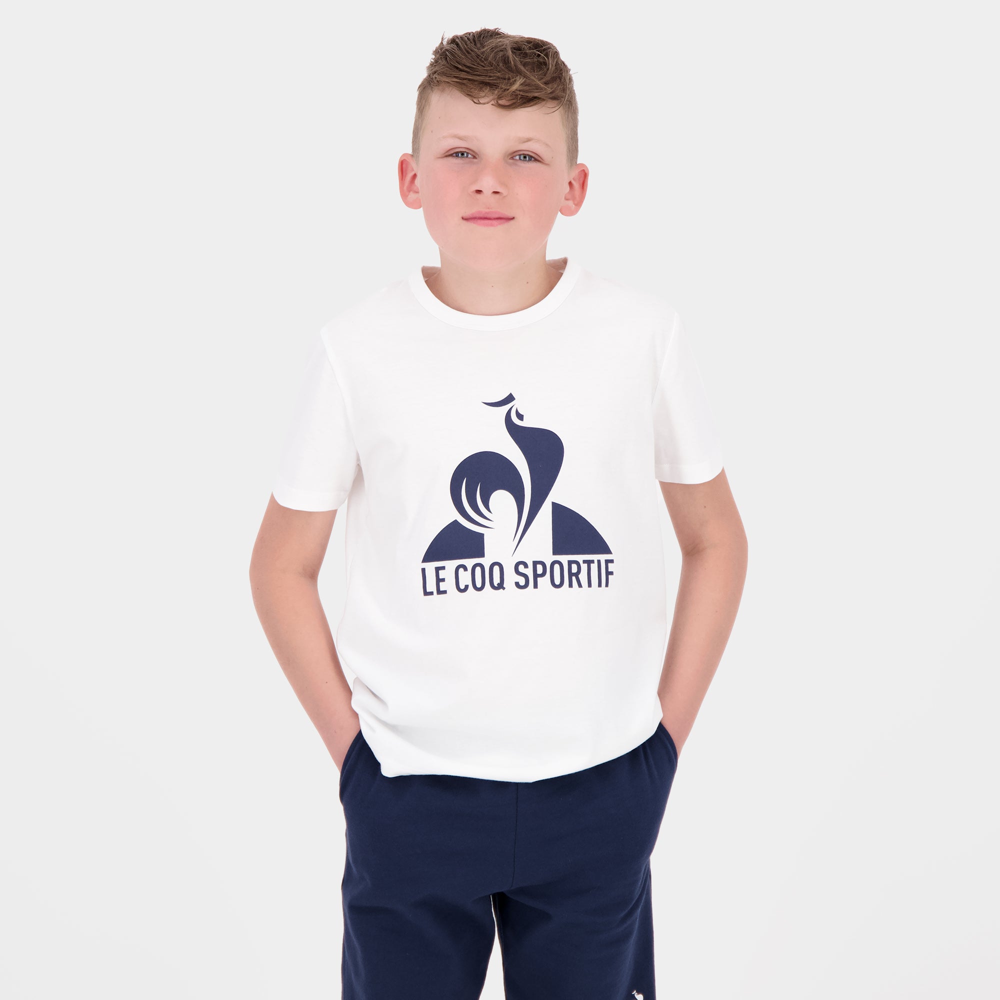 2520440-ESS Tee SS N°1 Enfant white light | T-shirt Enfant