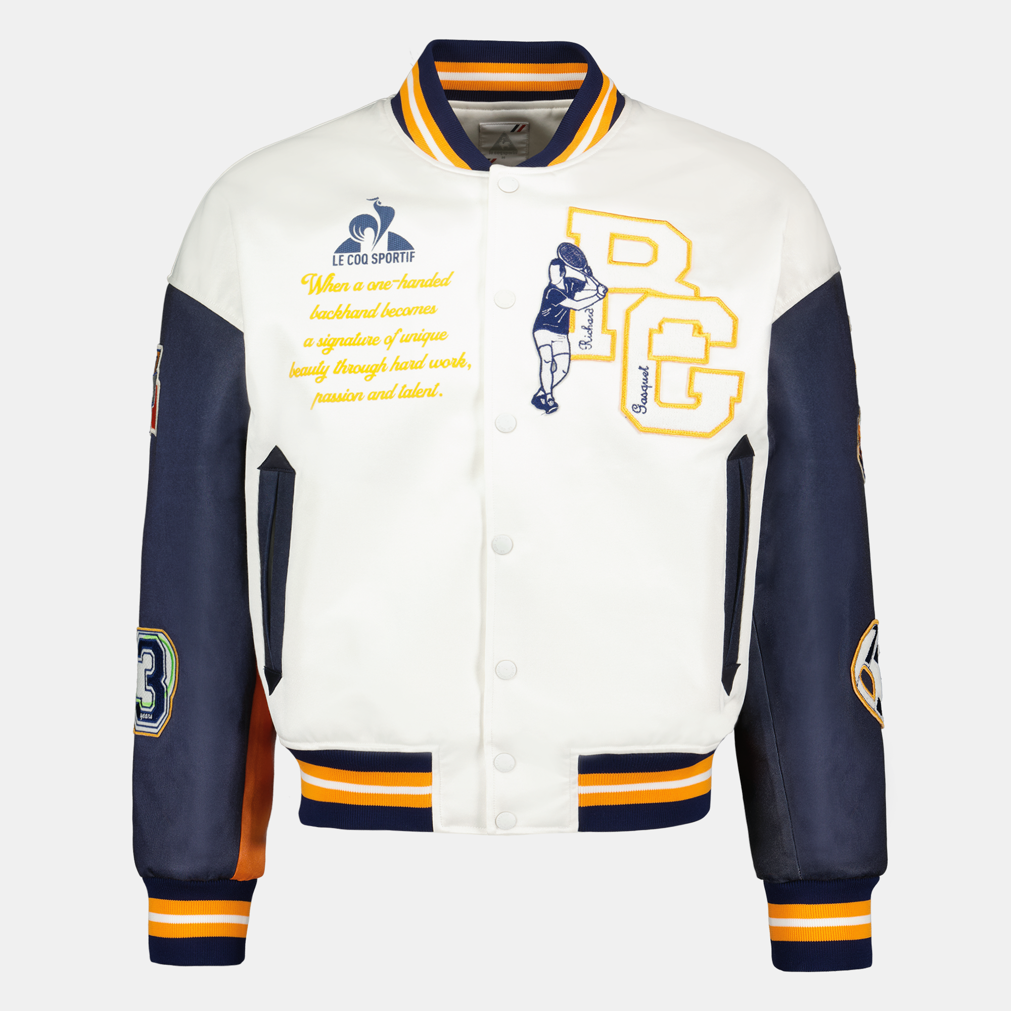 2521134-GASQUET Veste Hommage N°1 M écru/bleu ga | Veste hommage Richard GASQUET