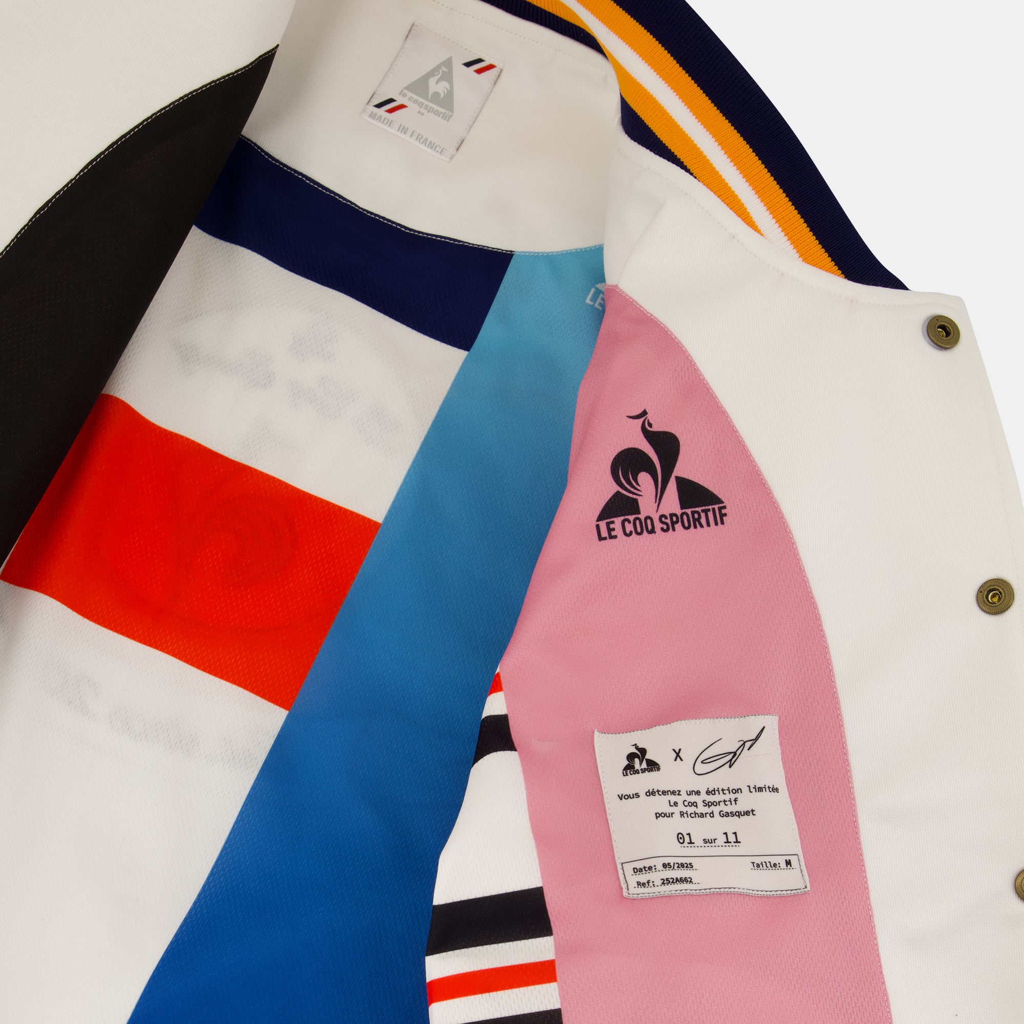 2521134-GASQUET Veste Hommage N°1 M écru/bleu ga | Veste hommage Richard GASQUET