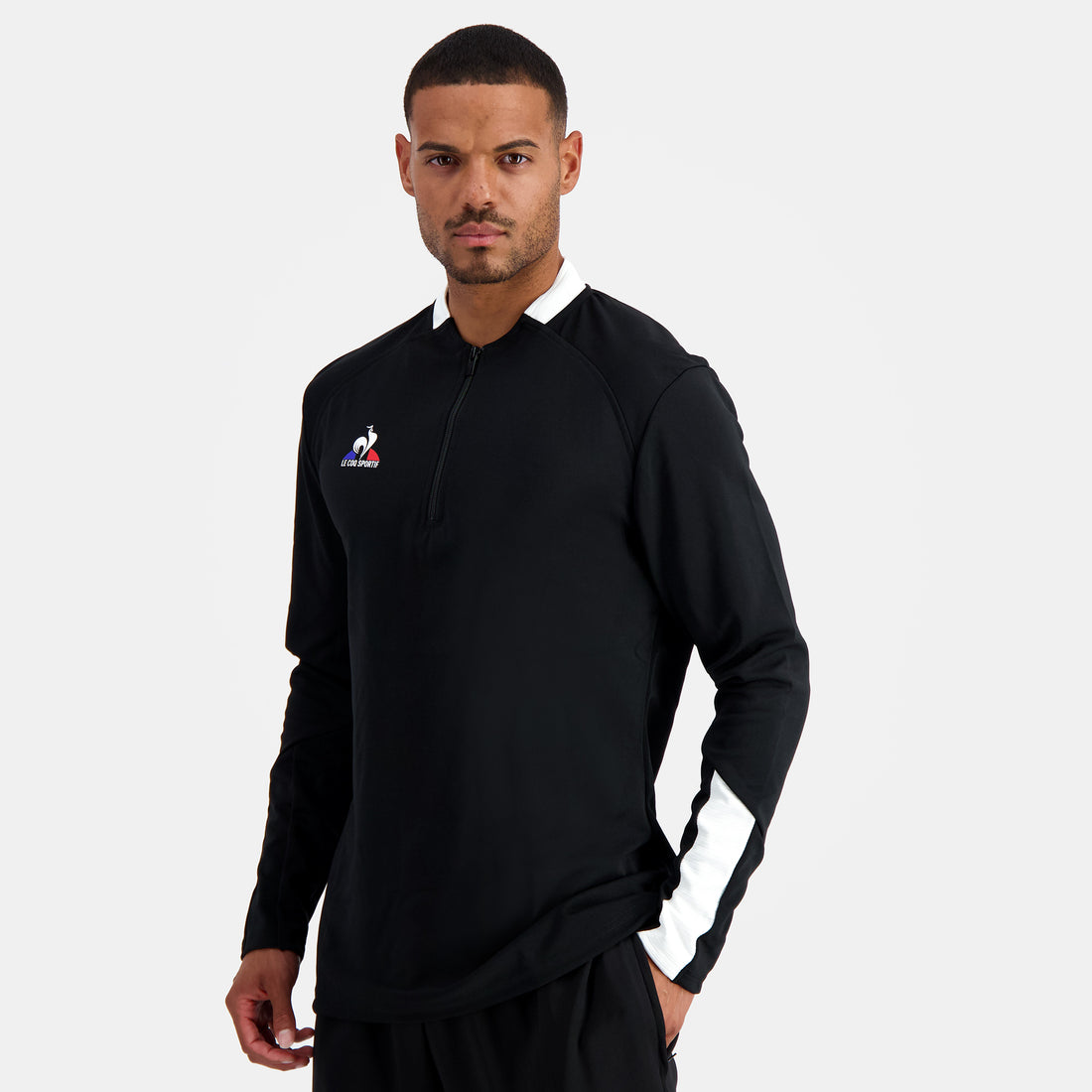 2220025-N°1 TRAINING Sweat 3/4 Zip M black  | Sweatshirt for men