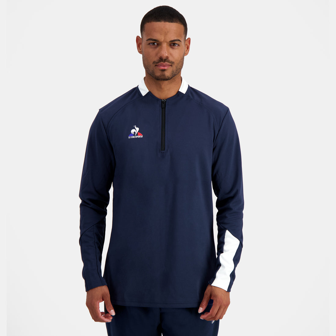 2220026-N°1 TRAINING Sweat 3/4 Zip M dress blues  | Sweatshirt for men