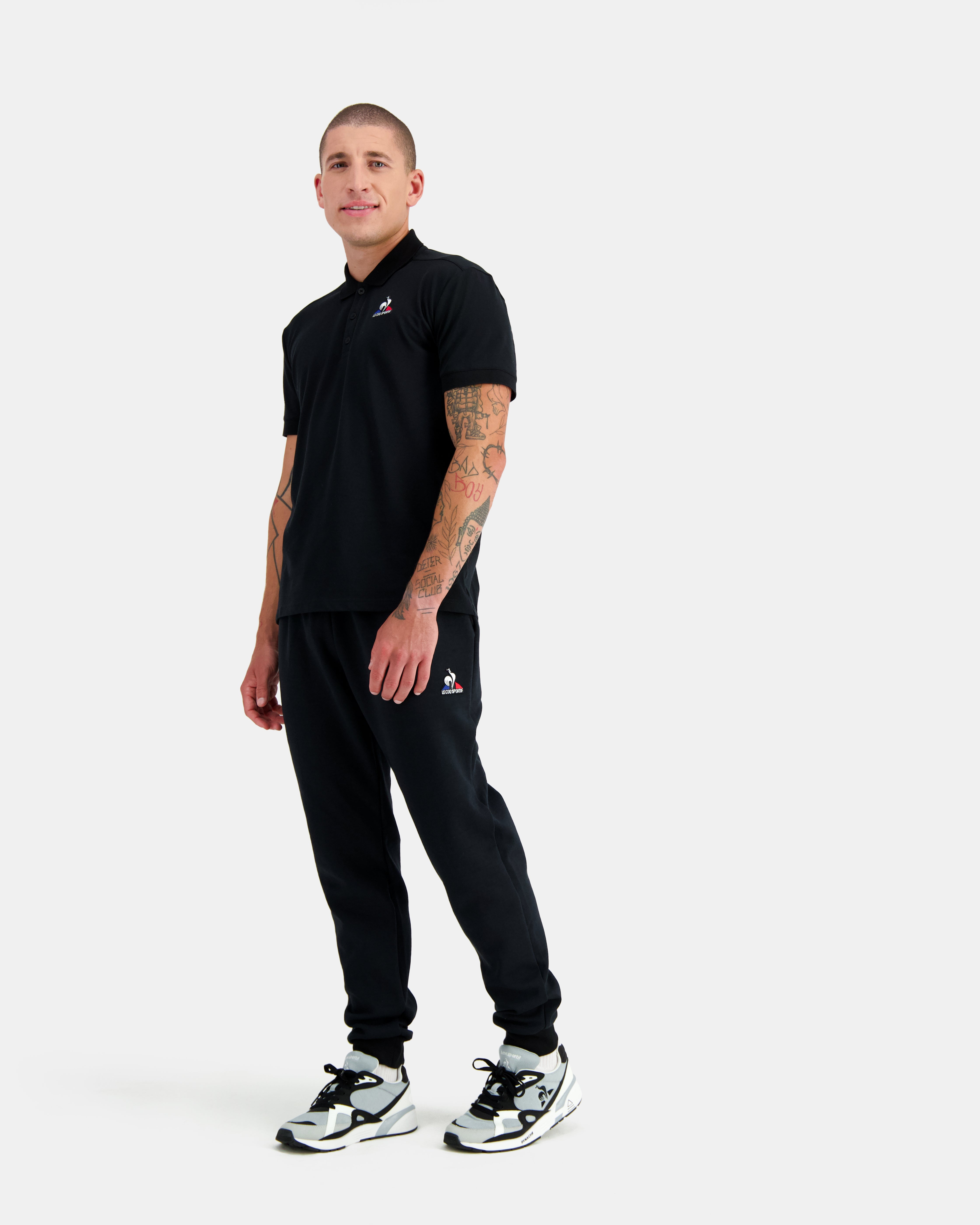 joggers with polo shirt
