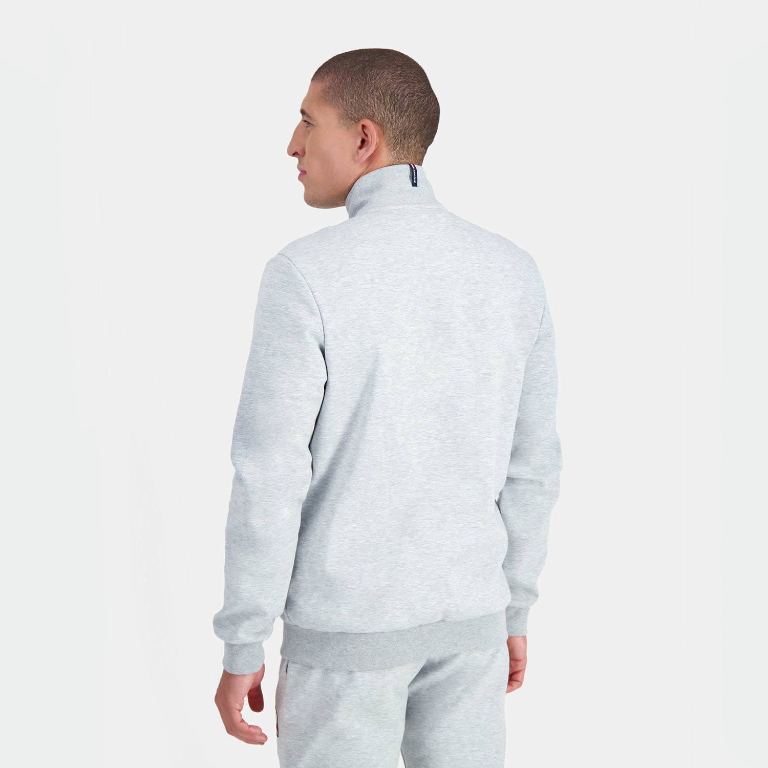 2310563-ESS FZ Sweat N°4 M gris chiné clair  | Sweatshirtshirt Mit Reißverschluss für Herren