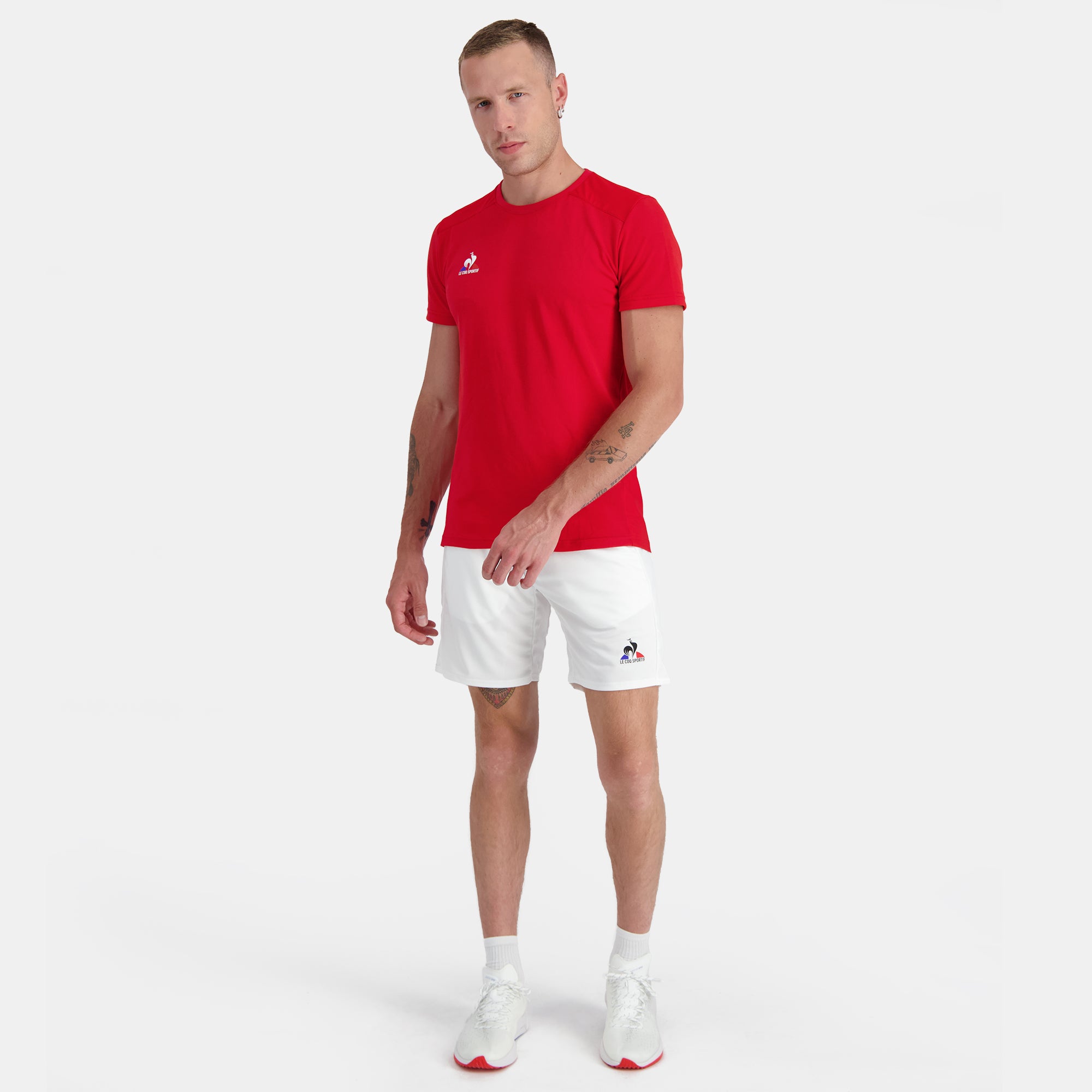 2320136-TENNIS Tee SS N°4 M pur rouge  | Camiseta Hombre