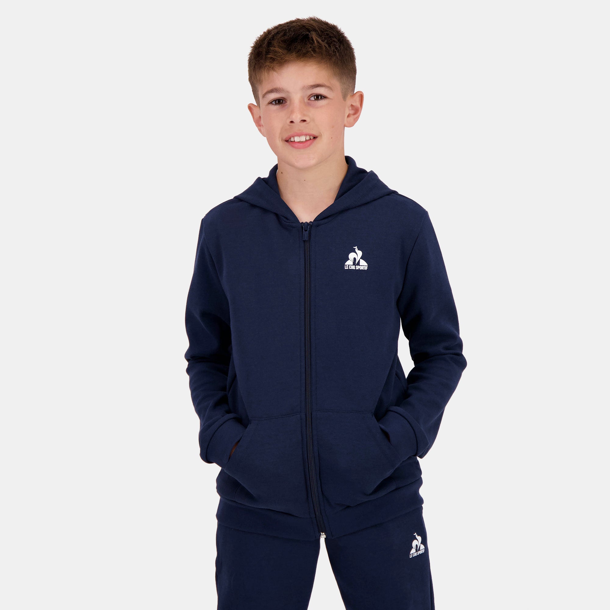 2320658-ESS FZ Hoody N°1 Enfant dress blues  | Zip-Up Hoodie for kids