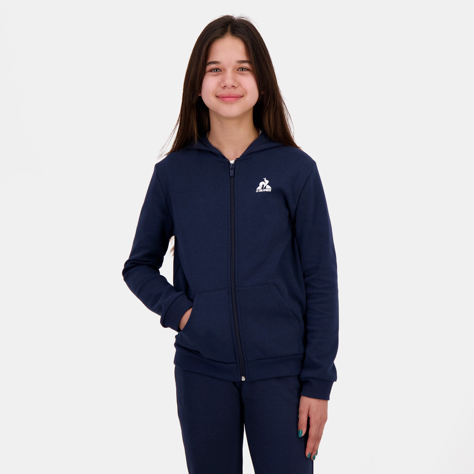 2320658-ESS FZ Hoody N°1 Enfant dress blues  | Zip-Up Hoodie for kids