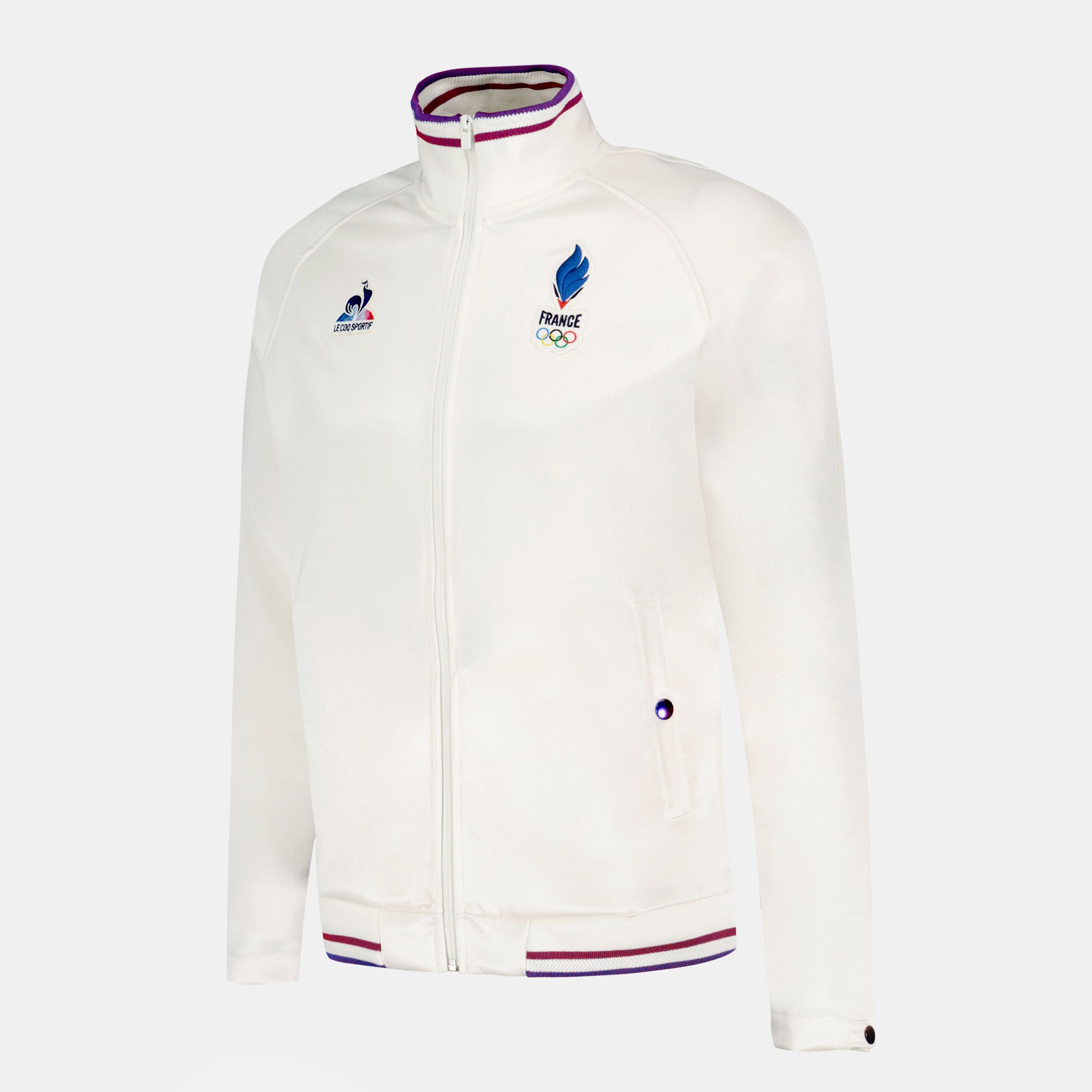 2410060-EFRO 24 FZ Sweat N°1 M écru  | Zip-Up Sweatshirtshirt for men