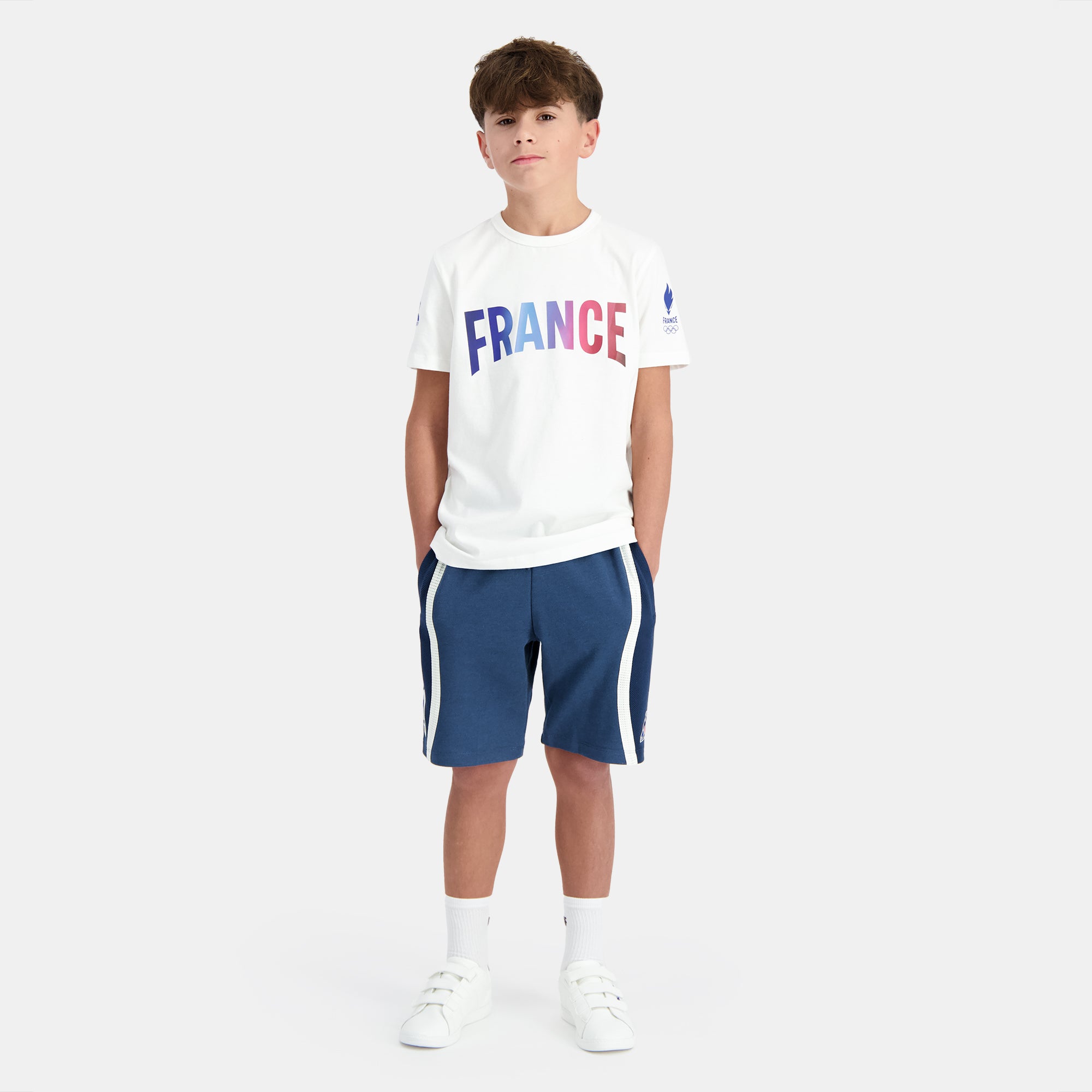 2410087-EFRO 24 Tee SS N°1 Enfant marshmallow  | T-Shirt for kids