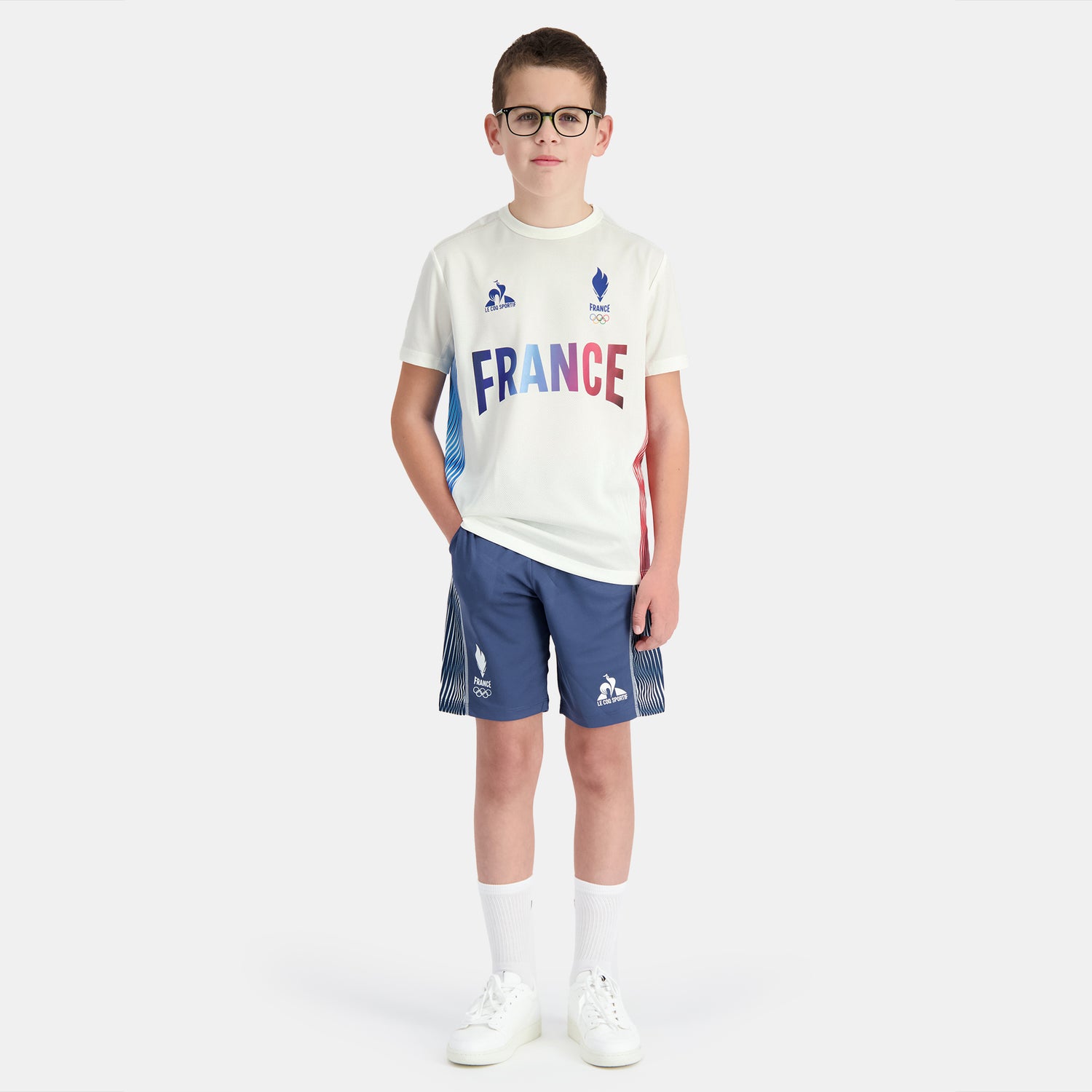 2410104-O TRAINING Tee SS N°1 Enfant marshmallow | T-shirt Équipe de France Enfant