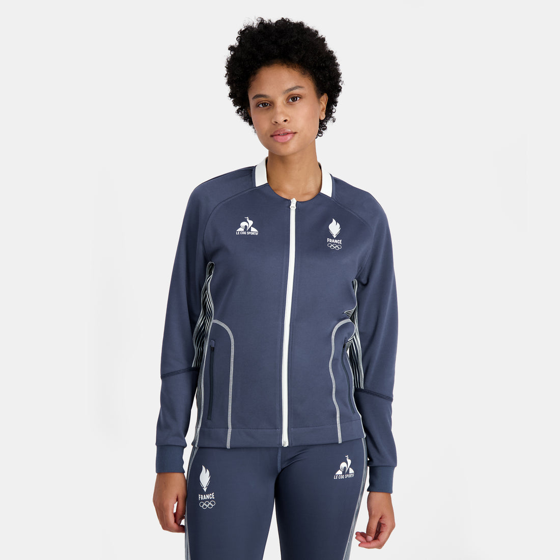2410142-O TRAINING FZ Sweat N°2 W insignia blue | Sweat zippé Équipe de France Femme