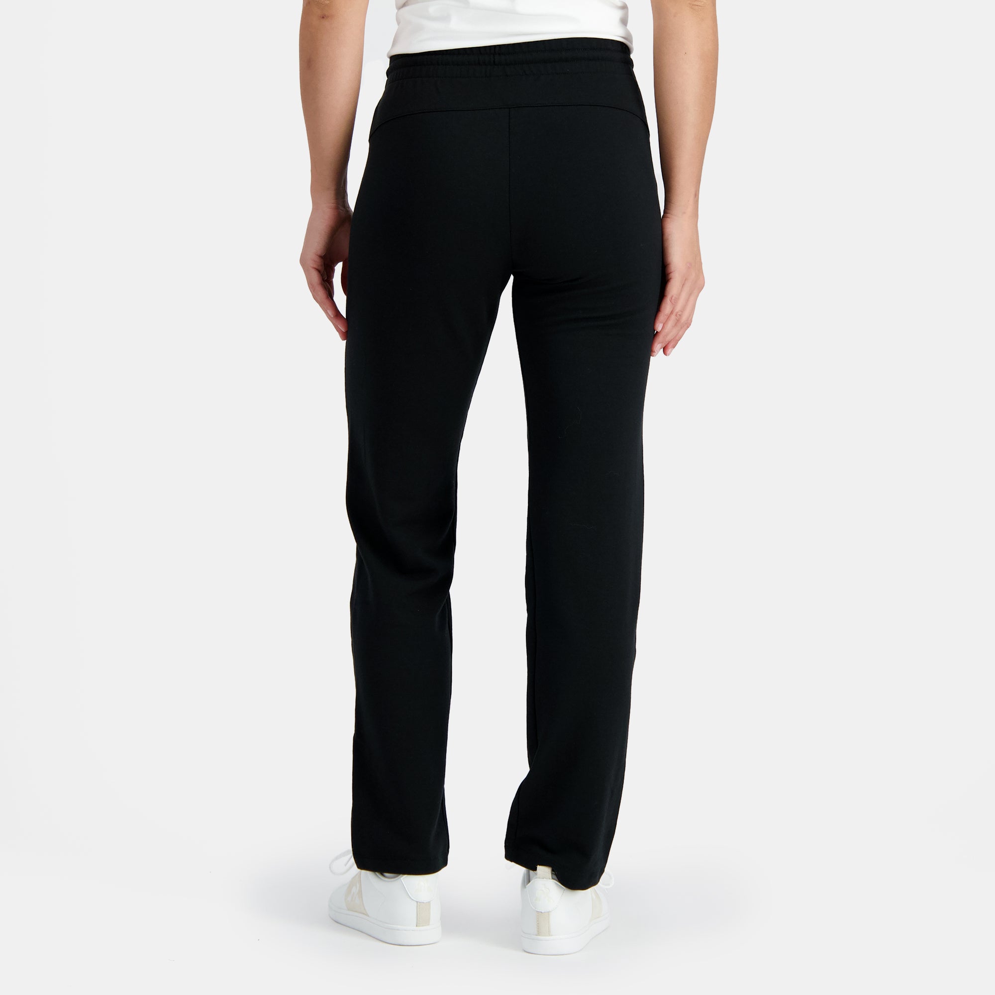 2410175-ESS Pant Droit N°1 W black  | Trousers coupe droite for women