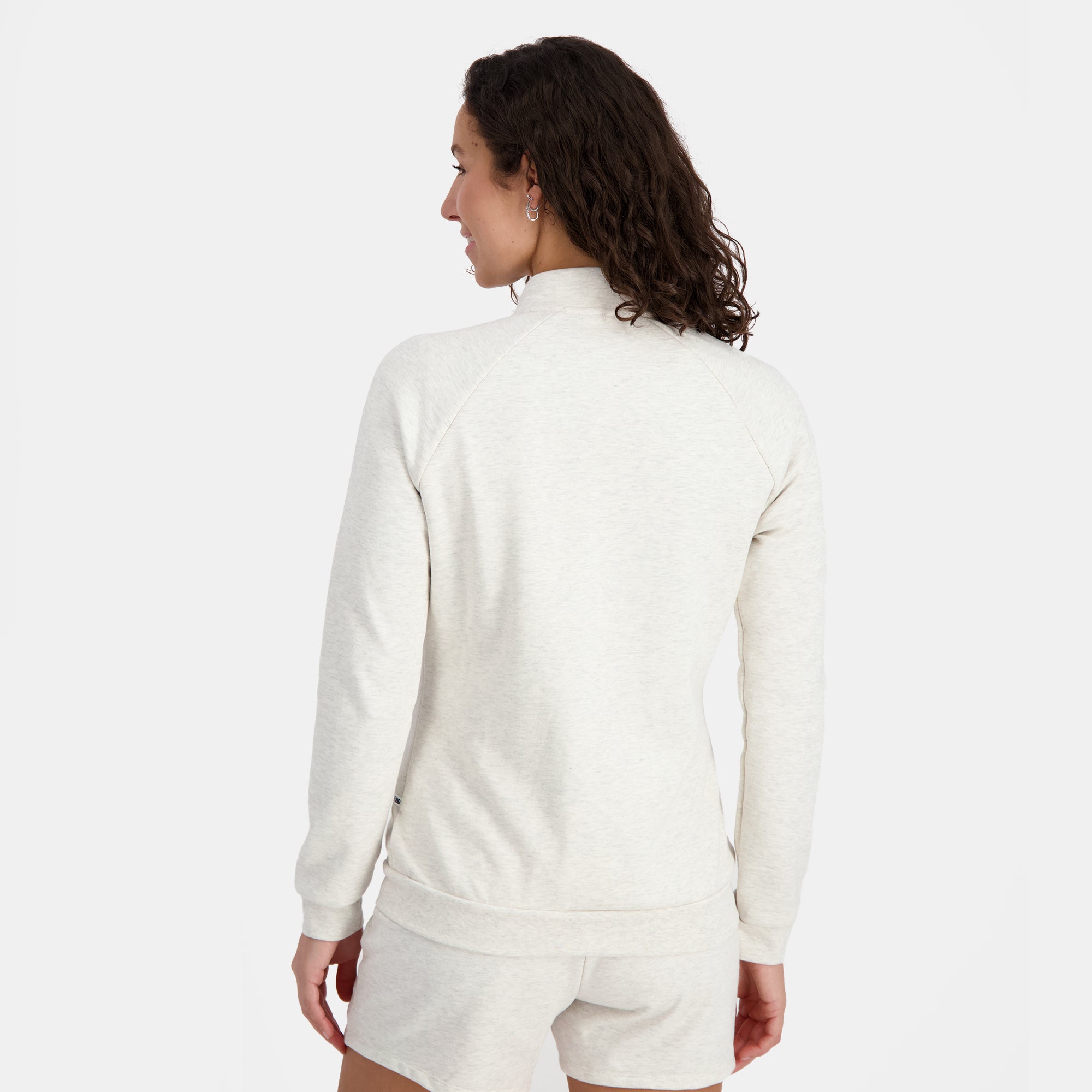 2410181-SAISON FZ Sweat N°1 W beige chiné clair  | Sweatshirt for women