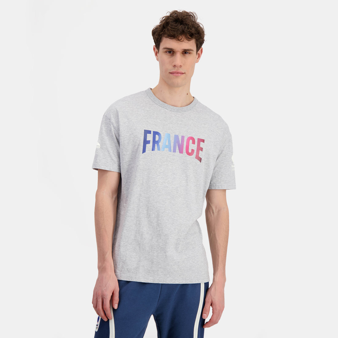 2410385-EFRO 24 Tee SS N°3 M gris chiné clair | T-shirt Équipe de France Homme