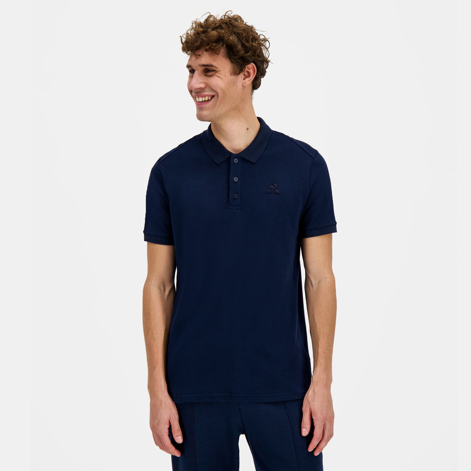 2410408-ESS T/T Polo SS N°1 M dark velvet  | Polohemd für Herren en jersey piqué coton