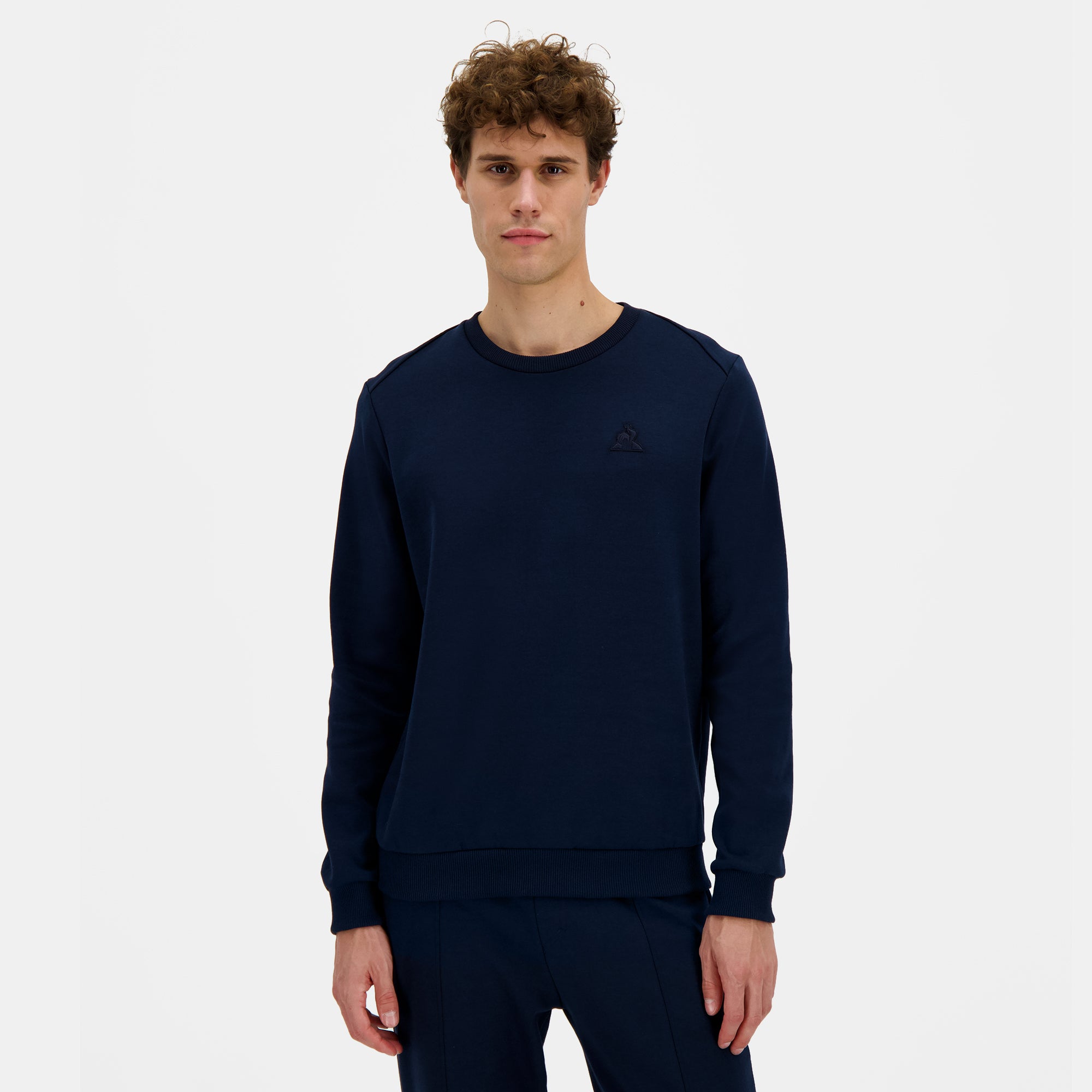 2410412-ESS T/T Crew Sweat N°1 M dark velvet | Sweat col rond Homme