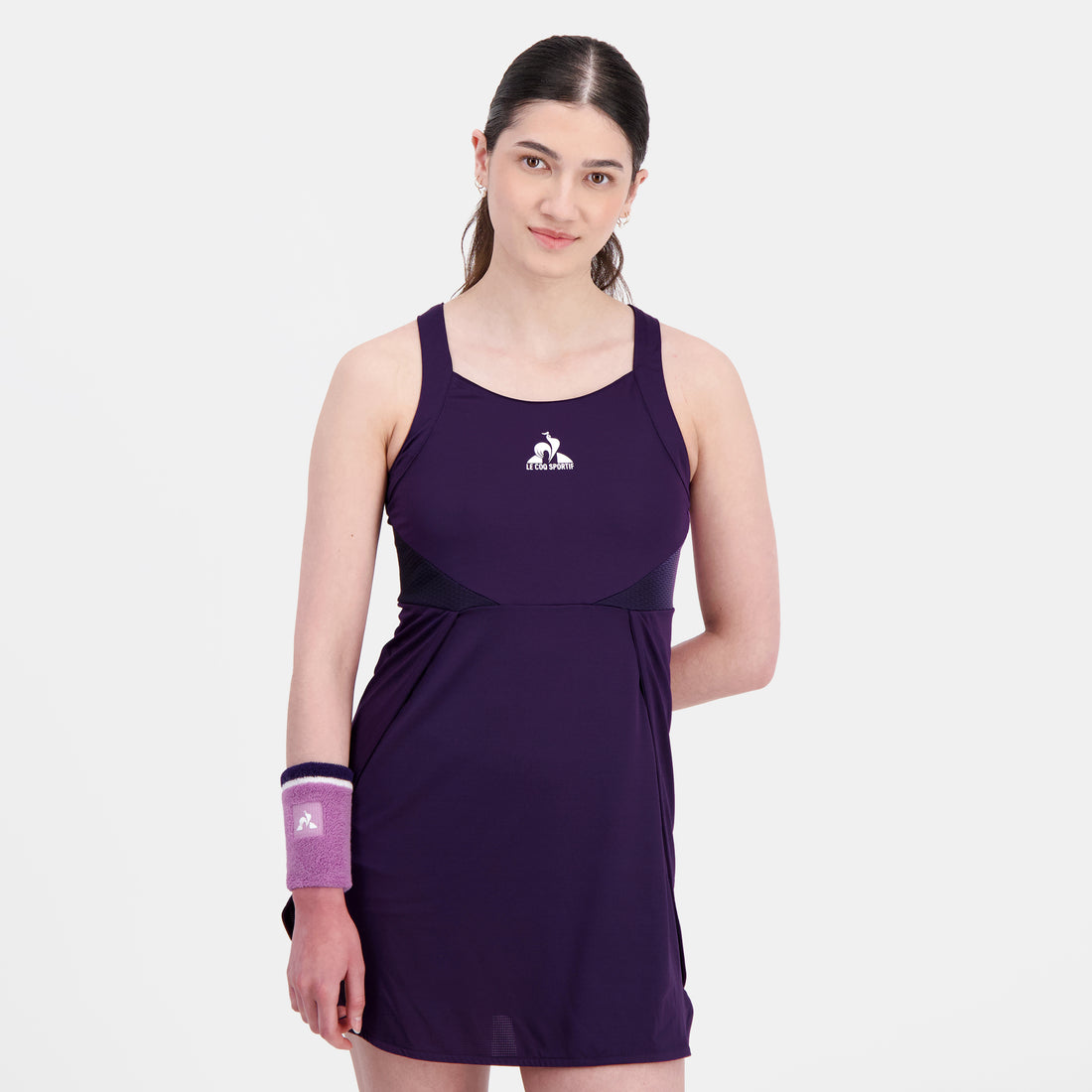 2410524-TENNIS PRO Robe 24 W purple velvet  | Dress for women
