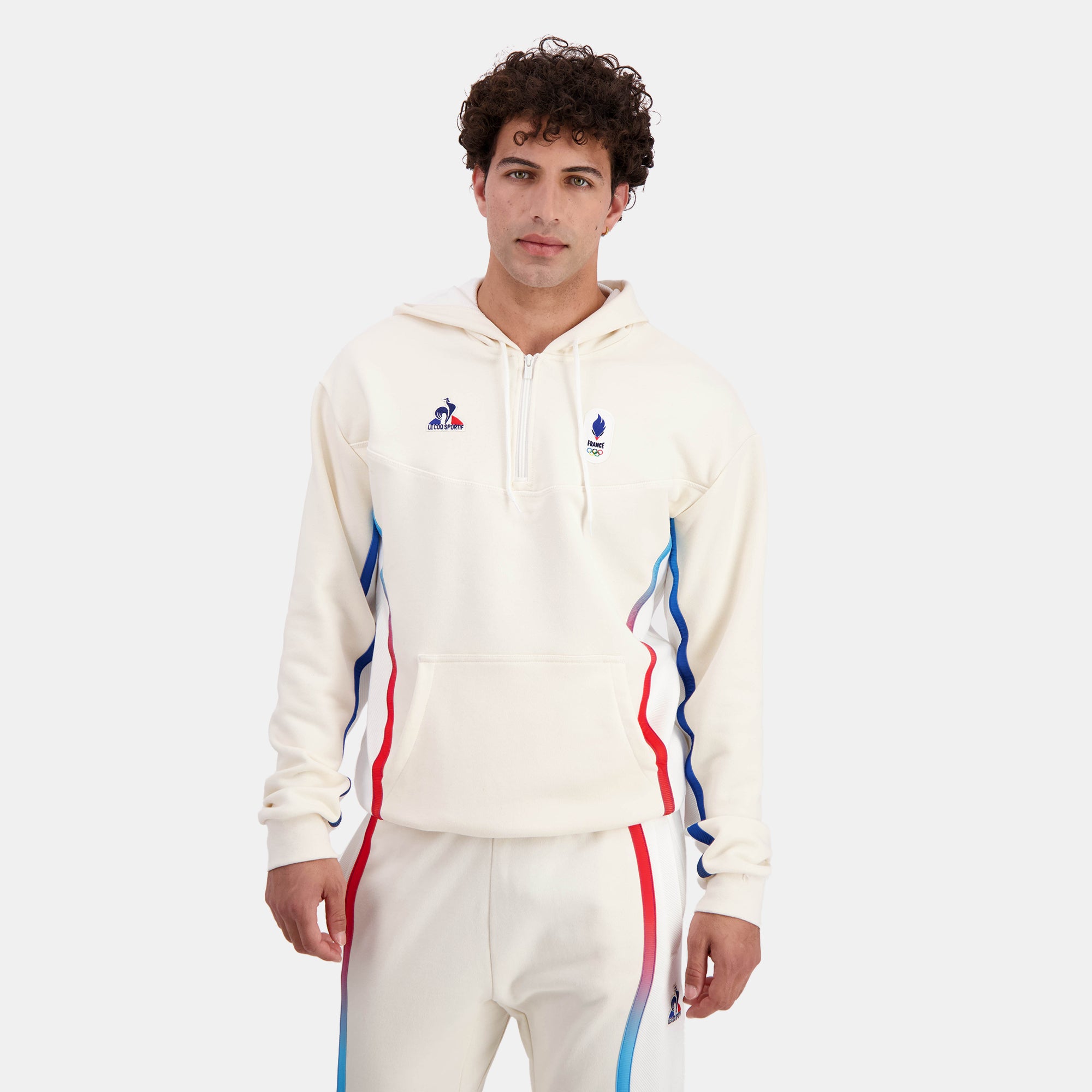 2421348-EFRO 24 Hoody DOT M écru  | Hoodie for men