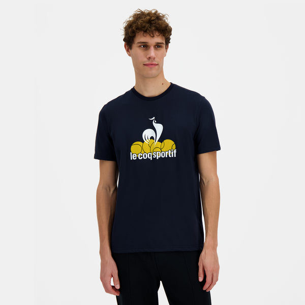 【Le coq sportif】Logo Poly Single Short Sleeve T-shirt Mens Le Coq Sportif Logo Essential Tshirt, Lecoq Cotton T