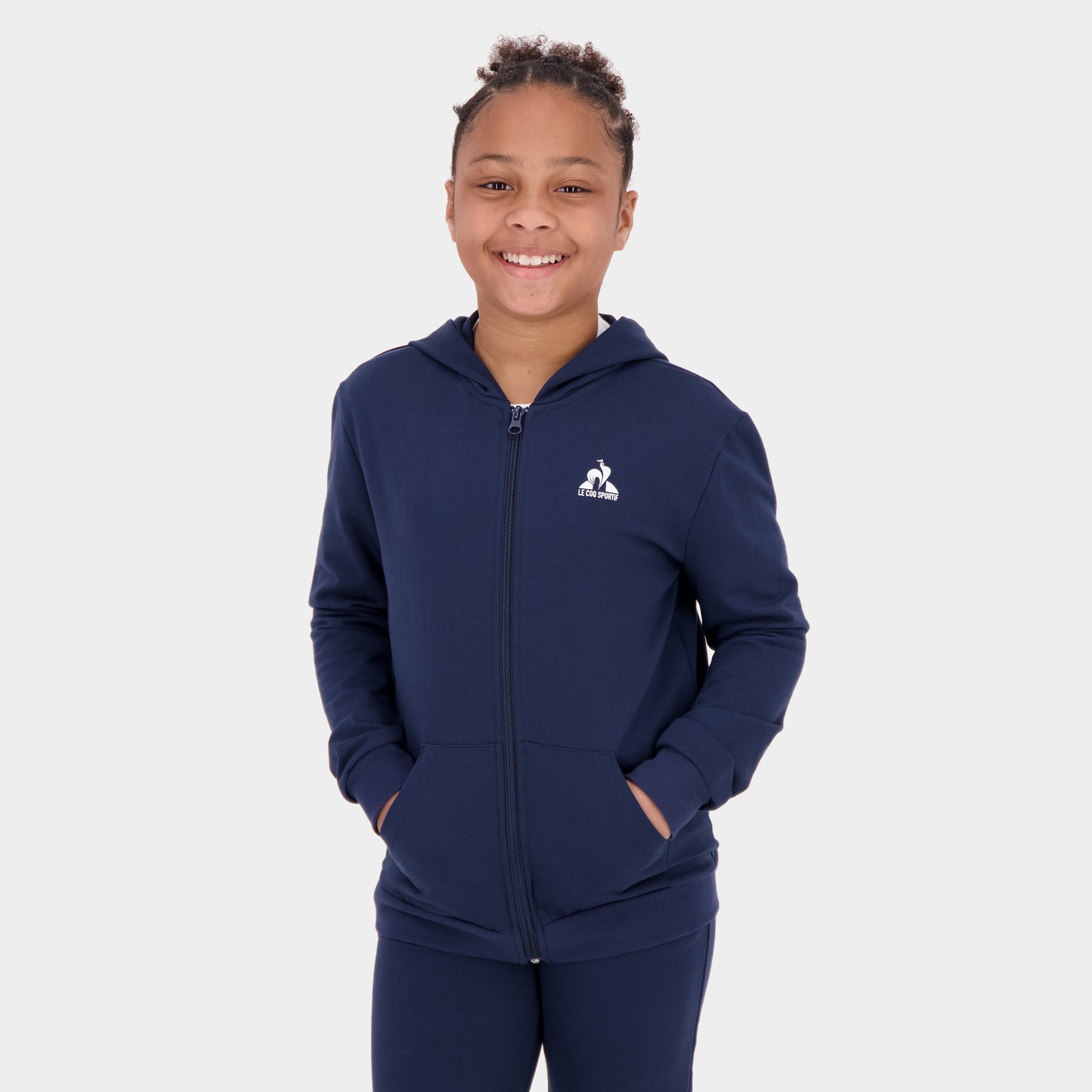 2520445-ESS FZ Hoody N°1 Enfant blue light | Sweat zippé à capuche Enfant