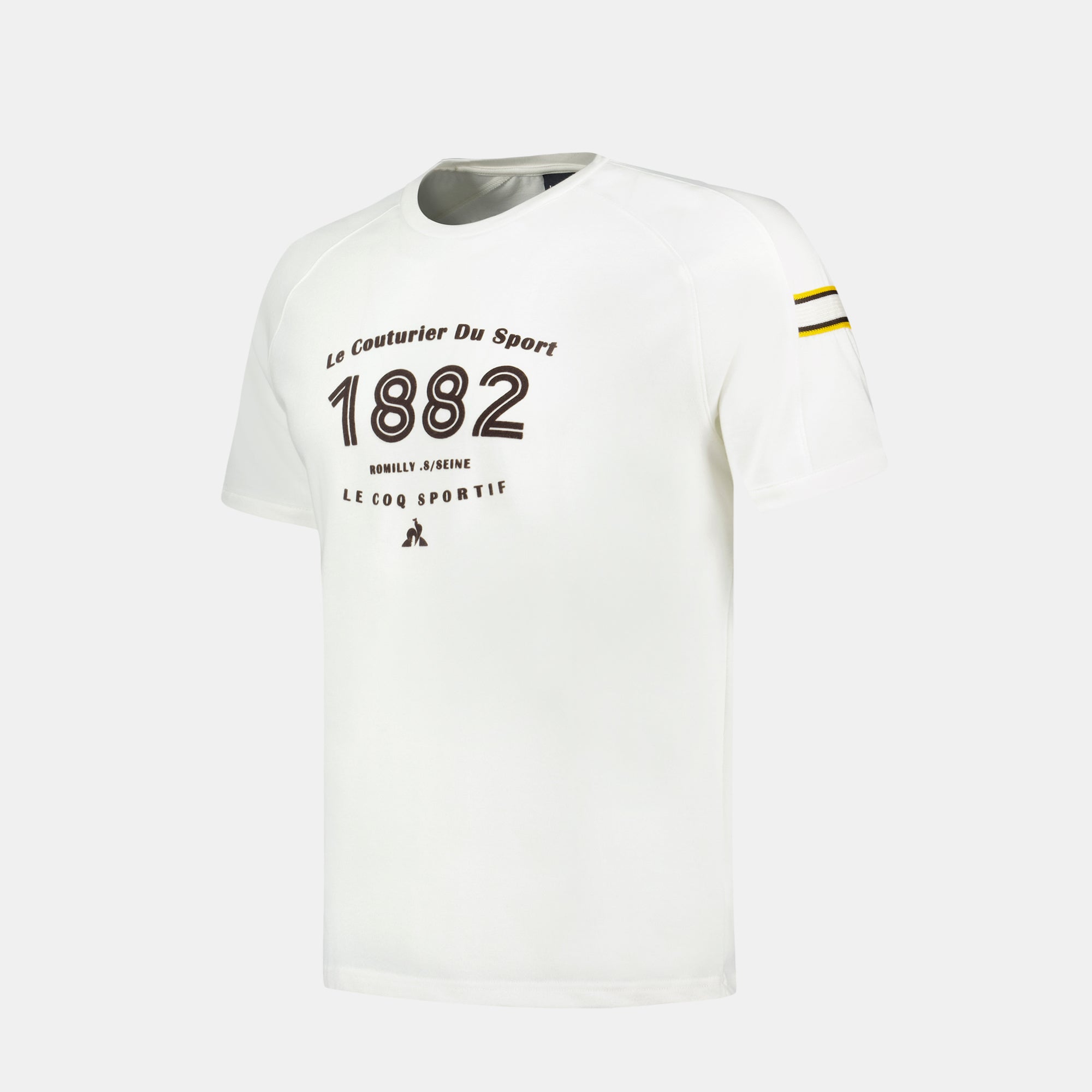 2520962-HERITAGE LF Tee SS N°2 M marshmallow | T-shirt imprimé Velours Unisexe